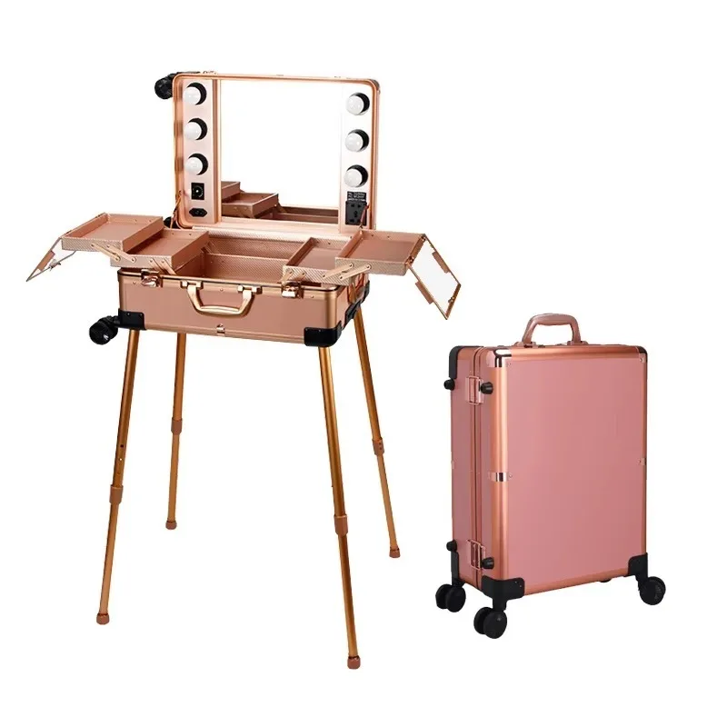 Popular Aluminum Makeup Station With Lights ABS Mirror and Wifi for Professional Hairdressing and Beauty
Popular Aluminum Makeup Station With Lights ABS Mirror and Wifi for Professional Hairdressing and Beauty