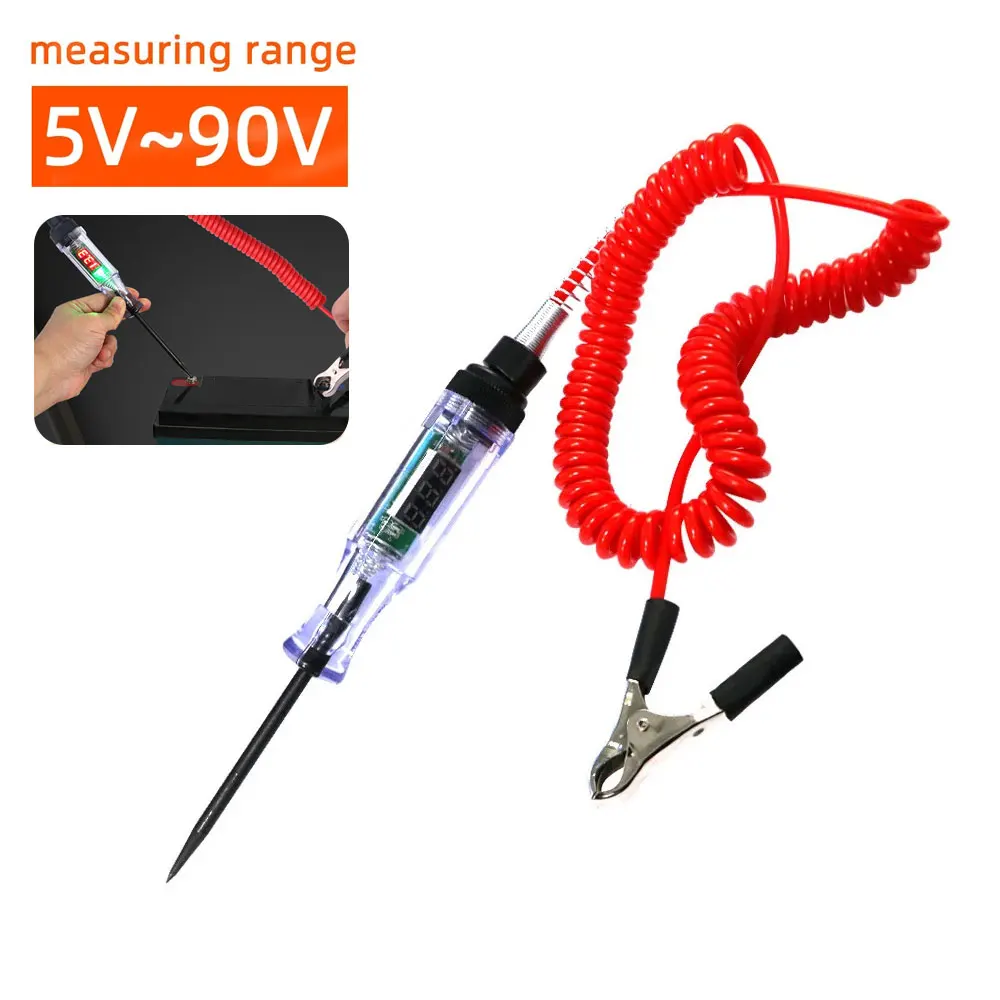 6V/12V/24V Automotive Circuit Test Pen LED Digital Voltage Display Long Probe Circuit Detector Check Vehicle Circuit Telescoping
6V/12V/24V Automotive Circuit Test Pen LED Digital Voltage Display Long Probe Circuit Detector Check Vehicle Circuit Telescoping