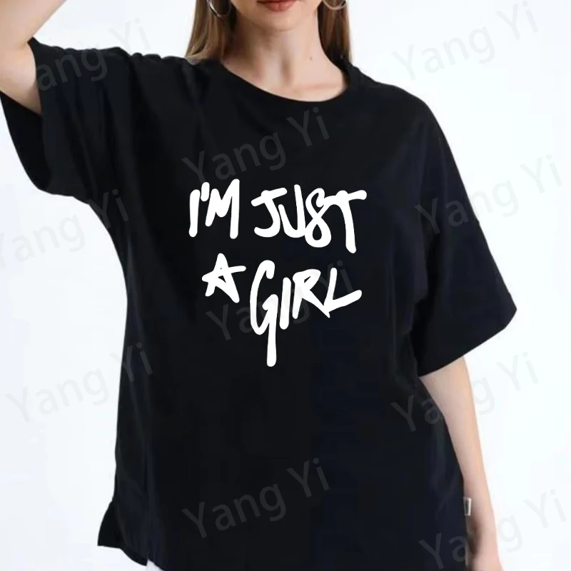 New Funny Letter Pattern I'm Just Girl T Shirt Unisex Short Sleeve O Neck Summer Casual Letter Printing Cotton Top Unisex Tee
New Funny Letter Pattern I'm Just Girl T Shirt Unisex Short Sleeve O Neck Summer Casual Letter Printing Cotton Top Unisex Tee