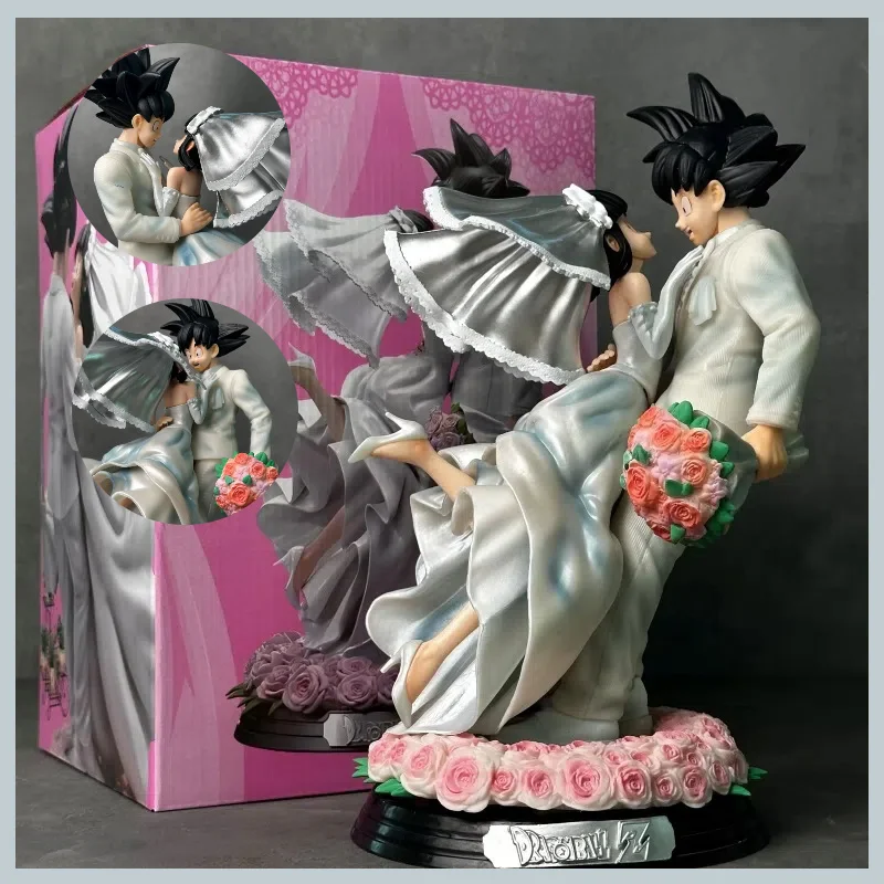 DBZ Son Goku & Chichi Wedding Version 31cm PVC Action Figure Collectible Ornament Couple Model Toy Gift for Fans
DBZ Son Goku & Chichi Wedding Version 31cm PVC Action Figure Collectible Ornament Couple Model Toy Gift for Fans