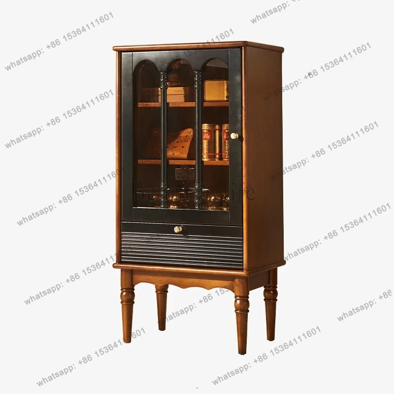 French retro solid wood antique living room decorative locker art wine cabinet creative dining side cabinet
French retro solid wood antique living room decorative locker art wine cabinet creative dining side cabinet