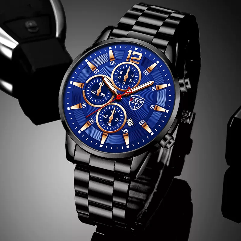Fashion Mens Sports Watches Luxury Stainless Steel Quartz Wrist Watch Calendar Luminous Clock Men Business Casual Leather Watch
Fashion Mens Sports Watches Luxury Stainless Steel Quartz Wrist Watch Calendar Luminous Clock Men Business Casual Leather Watch