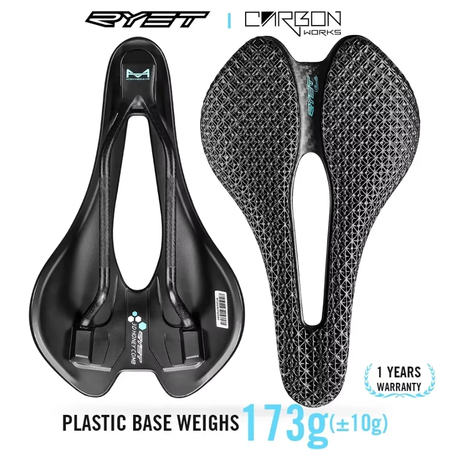 Велосипедное седло RYET из углеродного волокна, напечатанное на 3D-принтере, с EVA-наполнителем, сверхлегкое, для MTB, гравийных и шоссейных гонок, комфортное, эргономичное, для велоспорта
Велосипедное седло RYET из углеродного волокна, напечатанное на 3D-принтере, с EVA-наполнителем, сверхлегкое, для MTB, гравийных и шоссейных гонок, комфортное, эргономичное, для велоспорта
