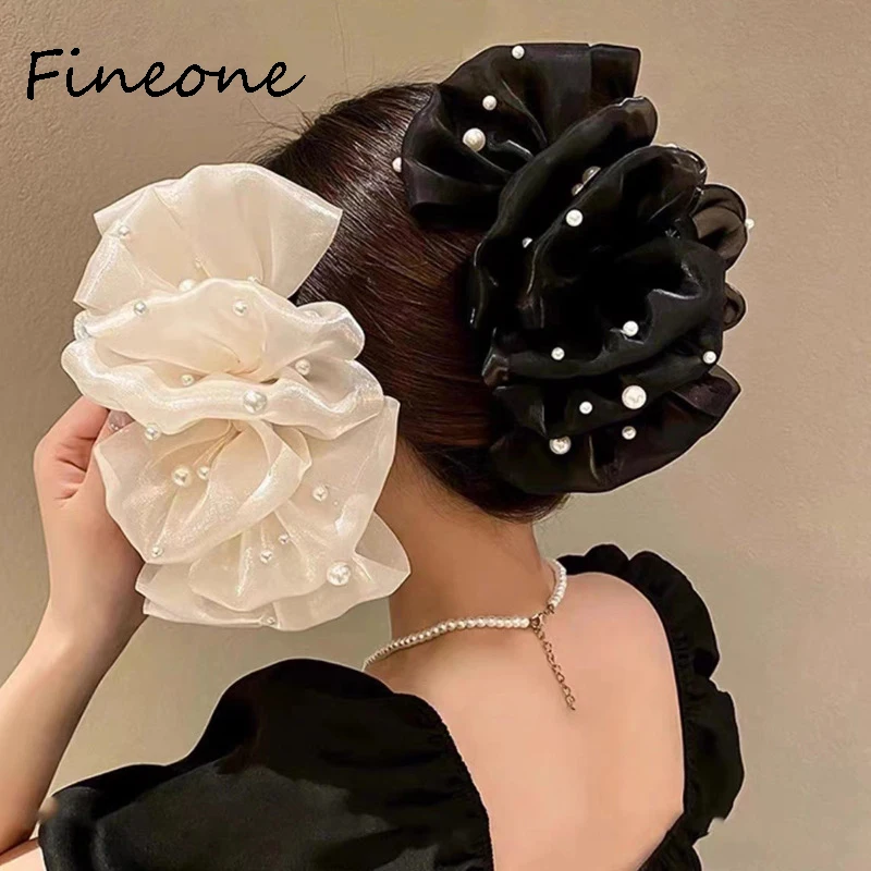 Summer Sweet Pearl Big Bow Hair Claw Clips for Women Elegant Bowknot Ponytail clip Headdress Accessories
Summer Sweet Pearl Big Bow Hair Claw Clips for Women Elegant Bowknot Ponytail clip Headdress Accessories