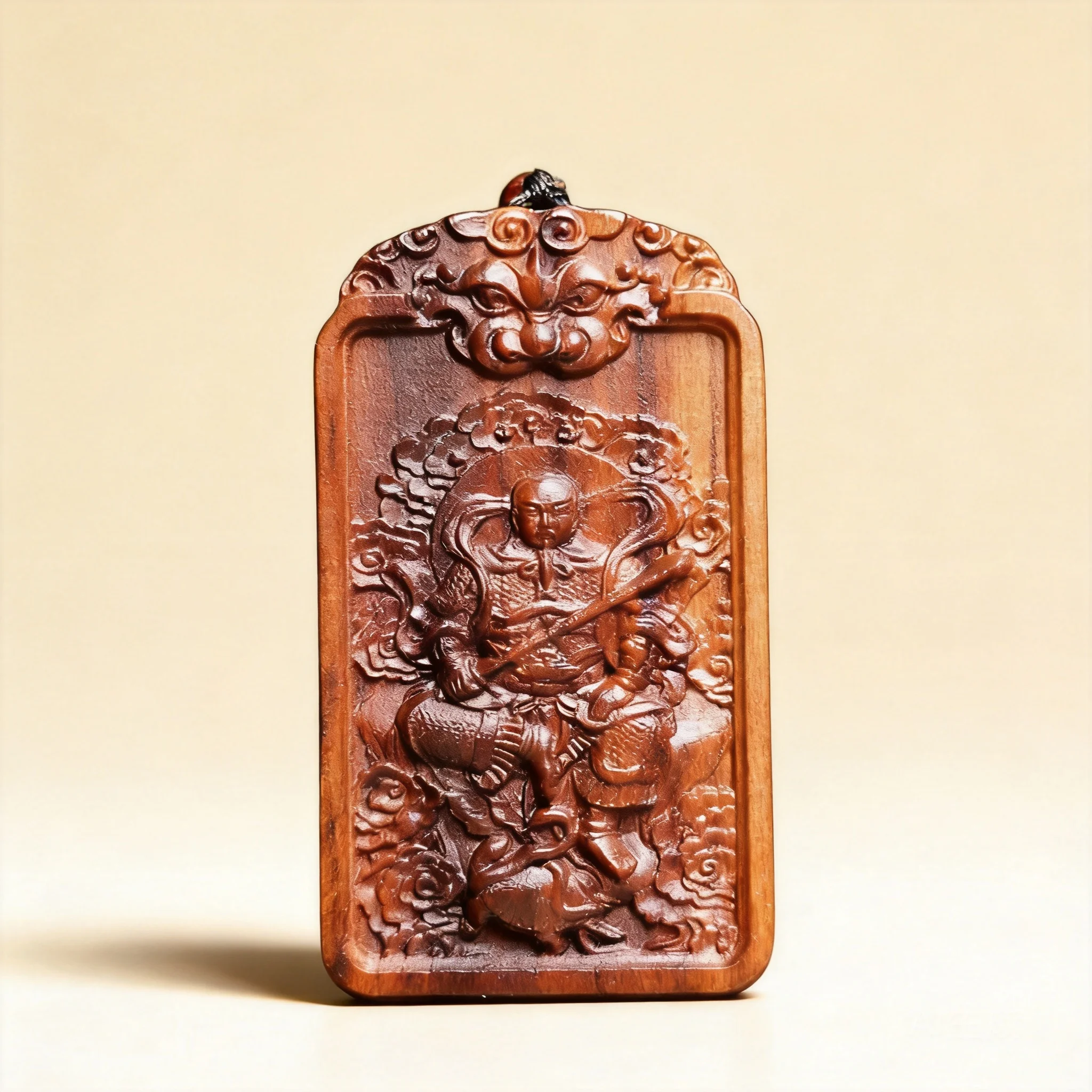 Traditional Chinese Thunderstruck Peach Wood Zhenwu Emperor Tiger Head Amulet Pendant Lucky Blessing Peace Protection Good Fortu
Traditional Chinese Thunderstruck Peach Wood Zhenwu Emperor Tiger Head Amulet Pendant Lucky Blessing Peace Protection Good Fortu