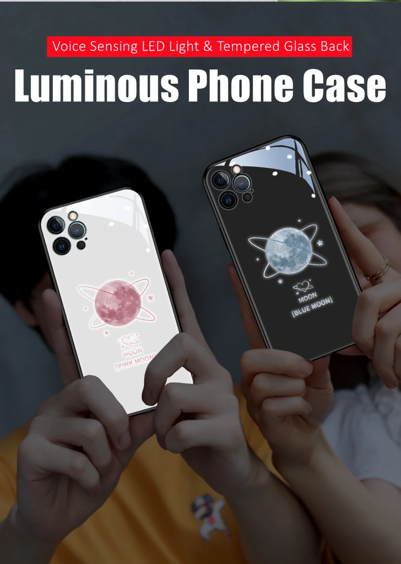 Voice Sensing Colorful LED Light Glow Luminous Tempered Glass Flexible TPU Frame Phone Case for Xiaomi 11 12 13 Redmi Mix Series
Voice Sensing Colorful LED Light Glow Luminous Tempered Glass Flexible TPU Frame Phone Case for Xiaomi 11 12 13 Redmi Mix Series