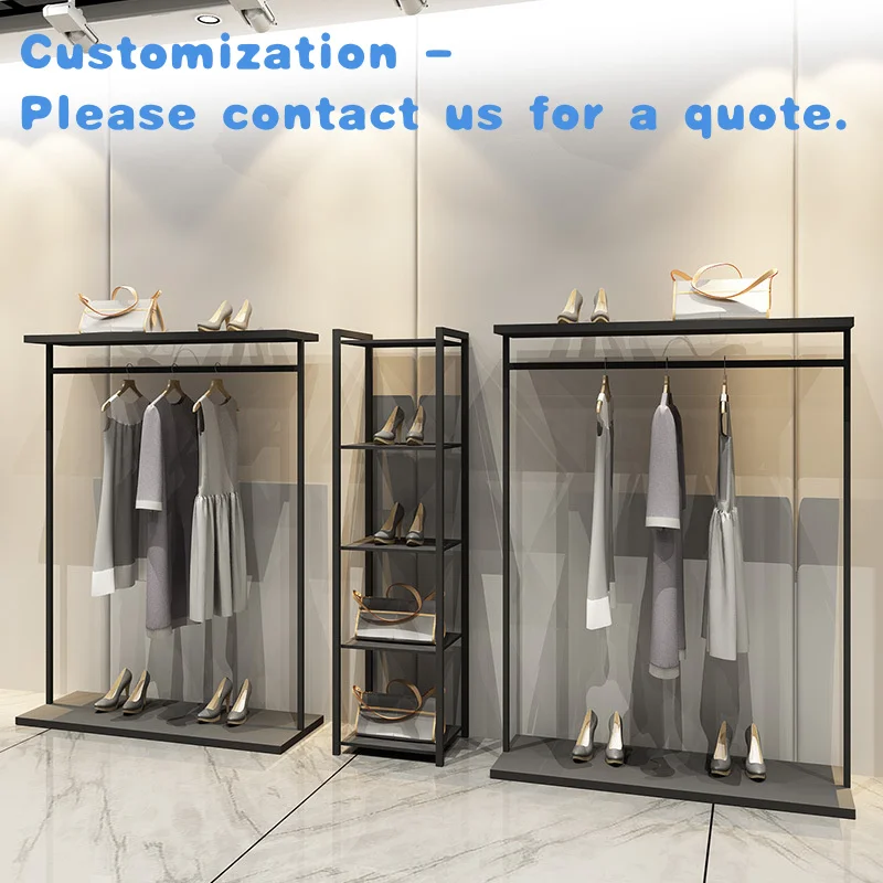 custom.Kainice Clothing Store Interior Design Black 2 Layer Clothing Rack Display New Floor High Cabinet Shelf Clothing Stor
custom.Kainice Clothing Store Interior Design Black 2 Layer Clothing Rack Display New Floor High Cabinet Shelf Clothing Stor