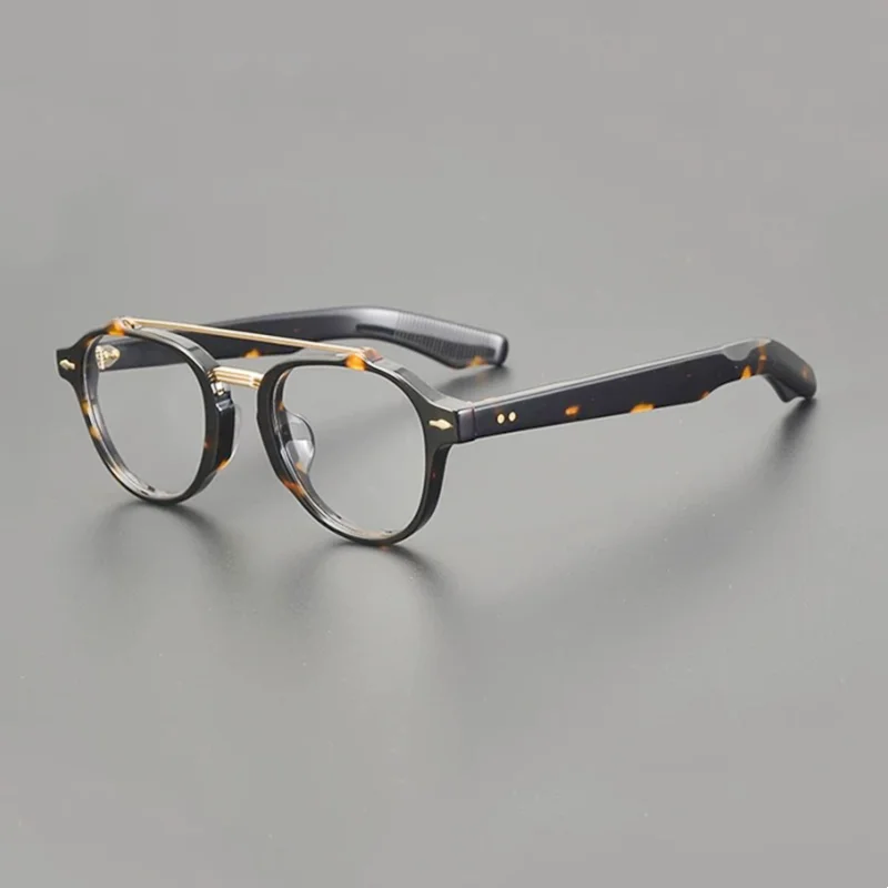 Double-beam spectacle frames for men and women, handmade acetate tortoiseshell optical spectacle frames for prescription glasses
Double-beam spectacle frames for men and women, handmade acetate tortoiseshell optical spectacle frames for prescription glasses