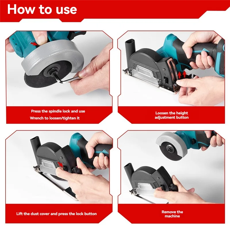 ABKJ-76Mm Brushless Electric Angle Grinder Adjustment Cordless Polishing Cutting Woodworking Tool For 18Vbattery
ABKJ-76Mm Brushless Electric Angle Grinder Adjustment Cordless Polishing Cutting Woodworking Tool For 18Vbattery