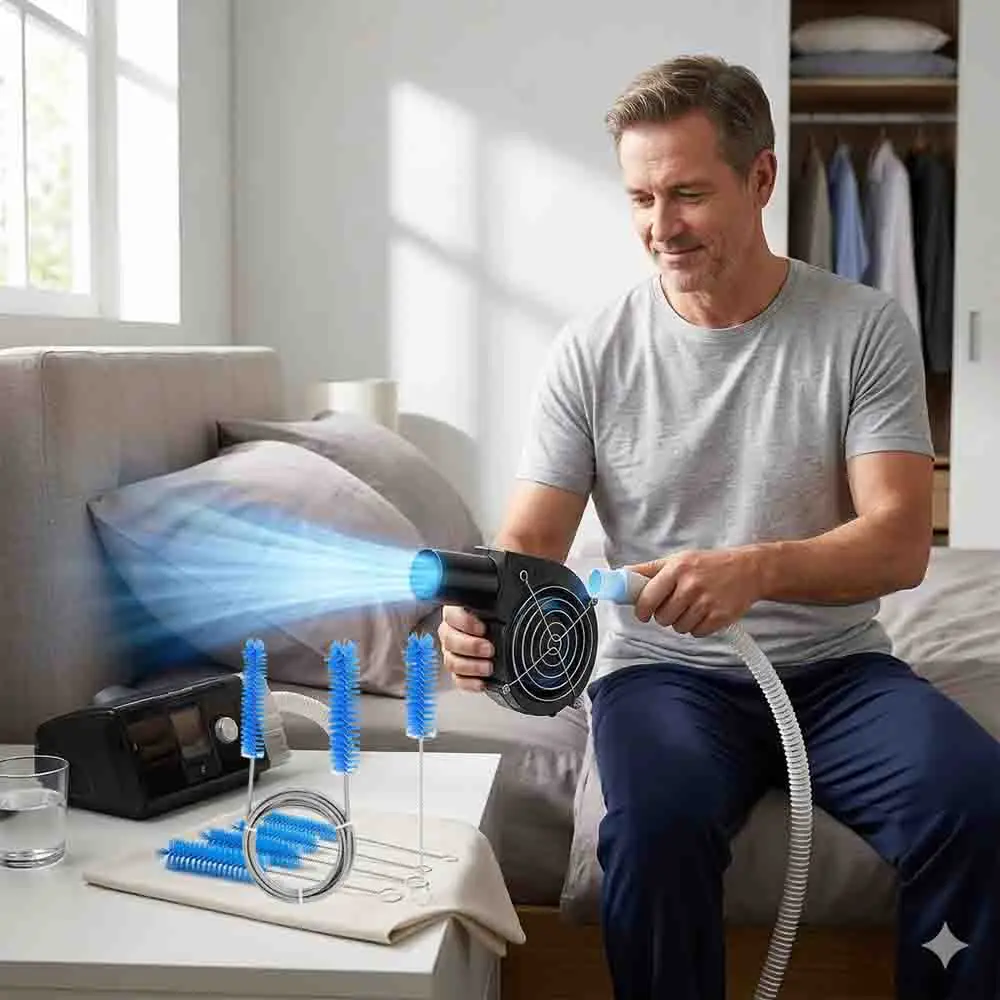 Multi-use CPAP Tubing Dryer, Easy Operation Blower Fan Dryer, Fast Drying Tool for Washed Hoses, Suitable for CPAP BIPAP Tubes
Multi-use CPAP Tubing Dryer, Easy Operation Blower Fan Dryer, Fast Drying Tool for Washed Hoses, Suitable for CPAP BIPAP Tubes