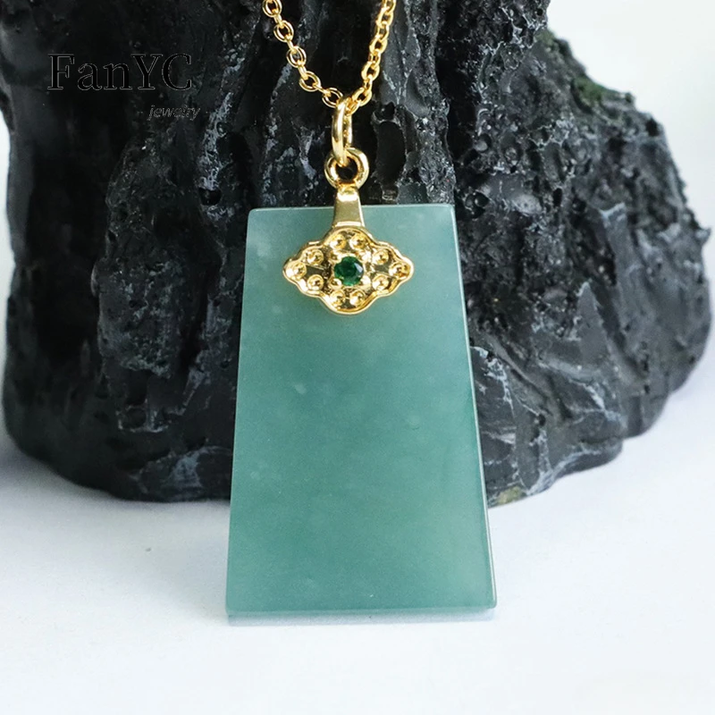 Natural A Goods Jadeite Blue Water Peace Brand Pendant Hand-carved Fashion Charm Men and Women Jewelry Necklace Gift
Natural A Goods Jadeite Blue Water Peace Brand Pendant Hand-carved Fashion Charm Men and Women Jewelry Necklace Gift