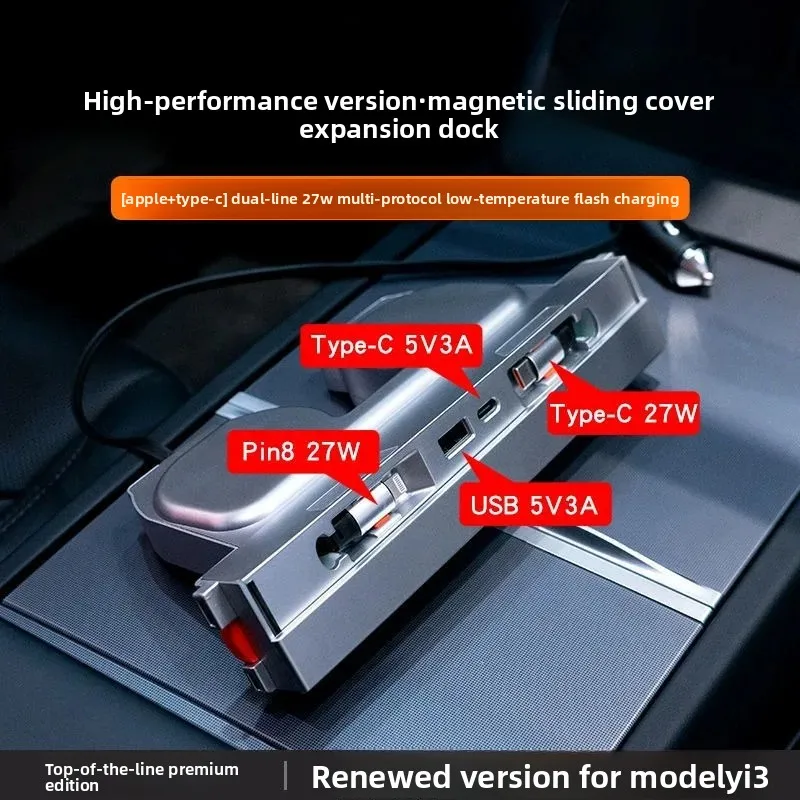 Applicable for Tesla Model Y Refresh 2025 & Model 3 Center Console Expansion Dock USB HUB Charging Adapter Port for Car
Applicable for Tesla Model Y Refresh 2025 & Model 3 Center Console Expansion Dock USB HUB Charging Adapter Port for Car