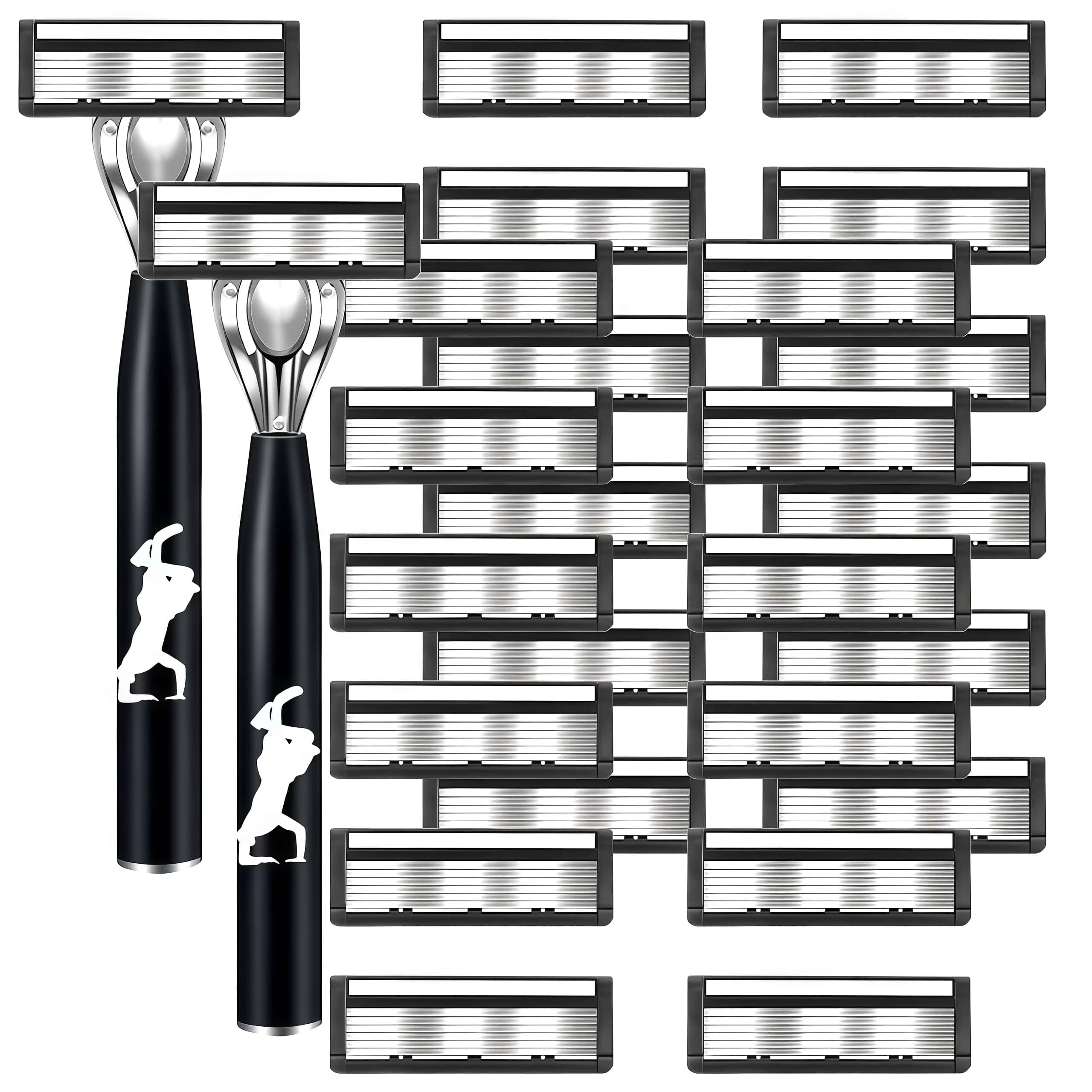 Men's 6-layer manual razor with replaceable stainless steel blades, designed for sensitive skin for a comfortable experience.
Men's 6-layer manual razor with replaceable stainless steel blades, designed for sensitive skin for a comfortable experience.