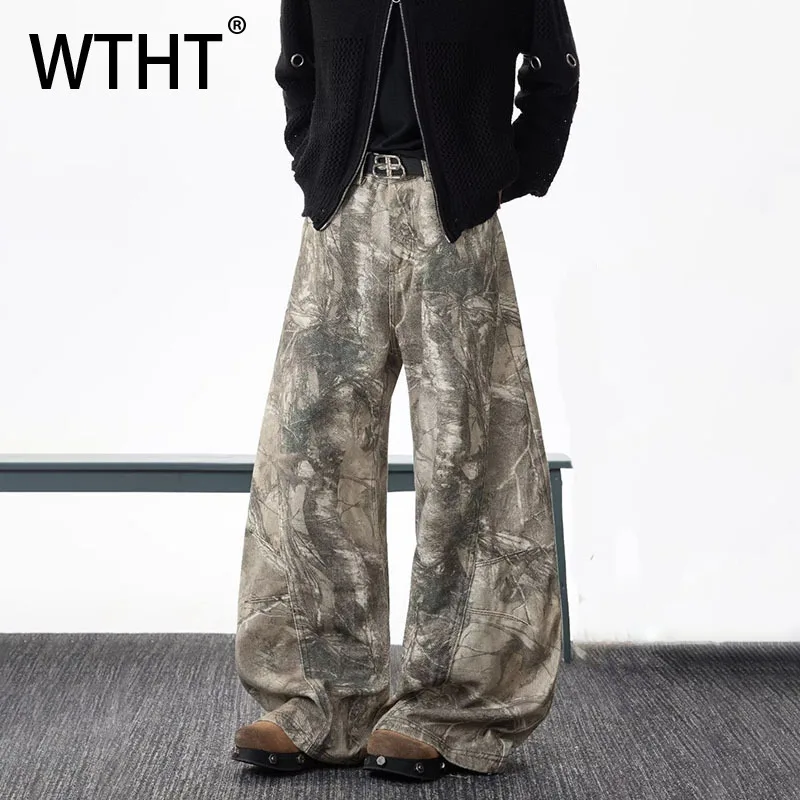 WTH Fashion Men's Camouflage Do Old High Street Denim Pants Vintage American Style Wide Leg Jeans Male 2205 Autumn 2A2250
WTH Fashion Men's Camouflage Do Old High Street Denim Pants Vintage American Style Wide Leg Jeans Male 2205 Autumn 2A2250