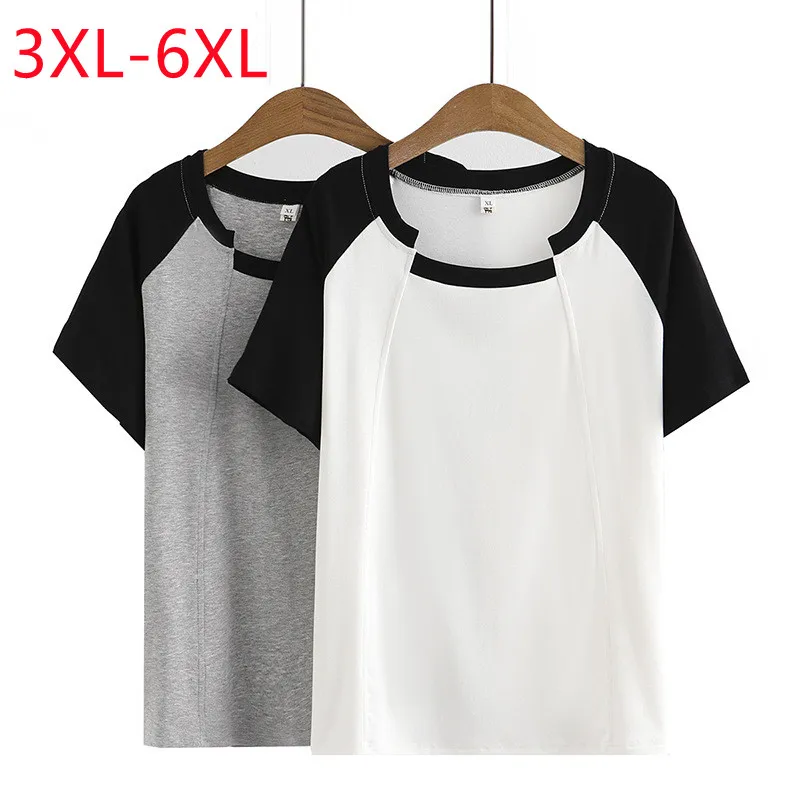 New 2023 Ladies Summer Plus Size Tops For Women Large Size Short Sleeve O-neck Grey T-shirt 3XL 4XL 5XL 6XL
New 2023 Ladies Summer Plus Size Tops For Women Large Size Short Sleeve O-neck Grey T-shirt 3XL 4XL 5XL 6XL