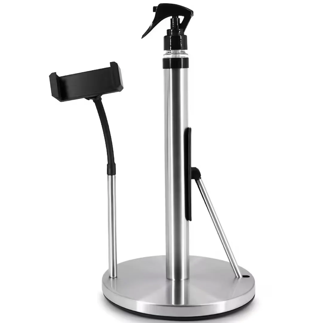 3-in-1 stainless steel bracket: paper towel holder, foldable mobile phone holder, spray, 360 ° adjustable arm, 2-minute installation, suction cup base. A great gift for the family
3-in-1 stainless steel bracket: paper towel holder, foldable mobile phone holder, spray, 360 ° adjustable arm, 2-minute installation, suction cup base. A great gift for the family