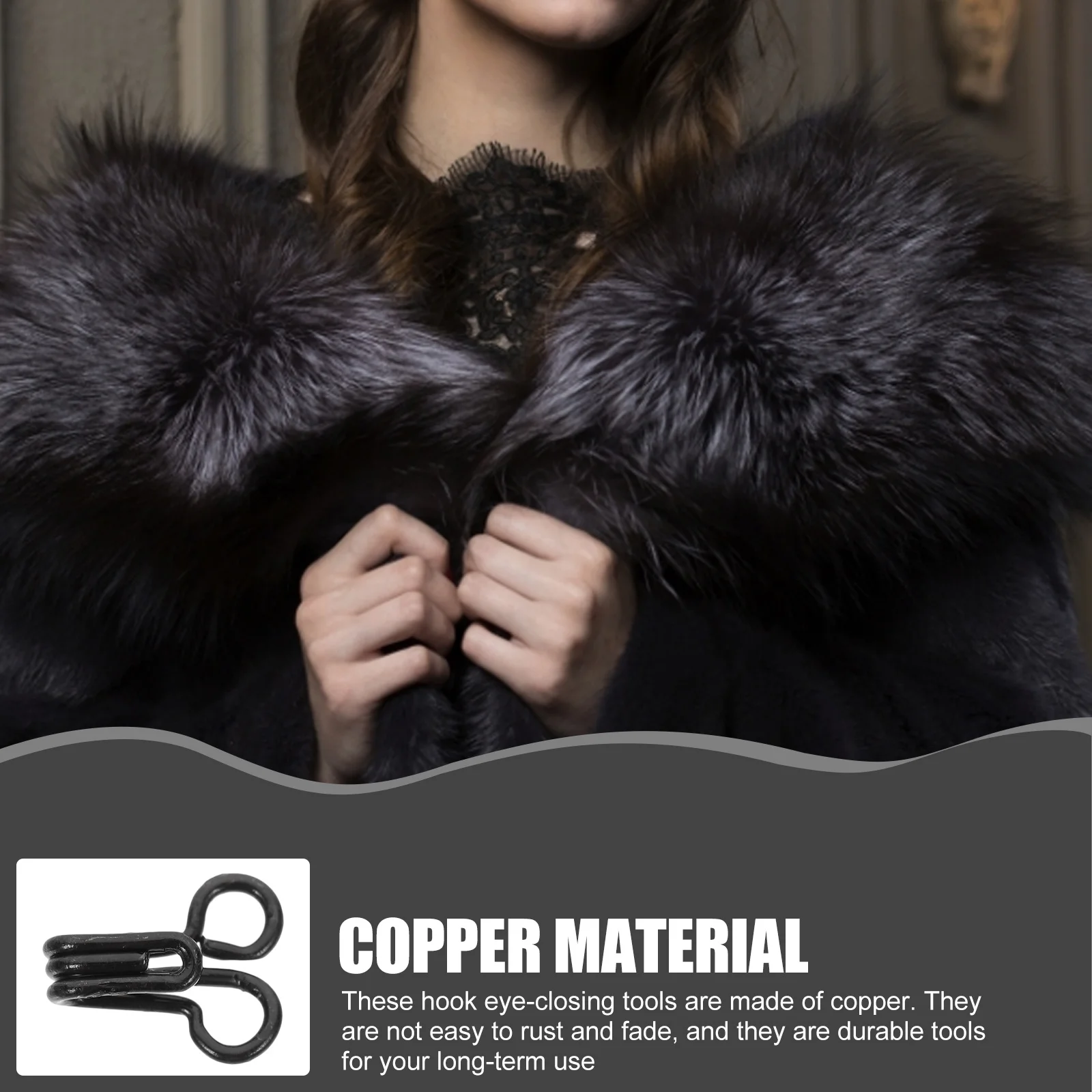 100Pcs Wind Button Bra Connector Buckle Sewing Hooks Eyes Closure for Dress Skirt Clothes Repair Kit Eyes Closure Hooks 
100Pcs Wind Button Bra Connector Buckle Sewing Hooks Eyes Closure for Dress Skirt Clothes Repair Kit Eyes Closure Hooks