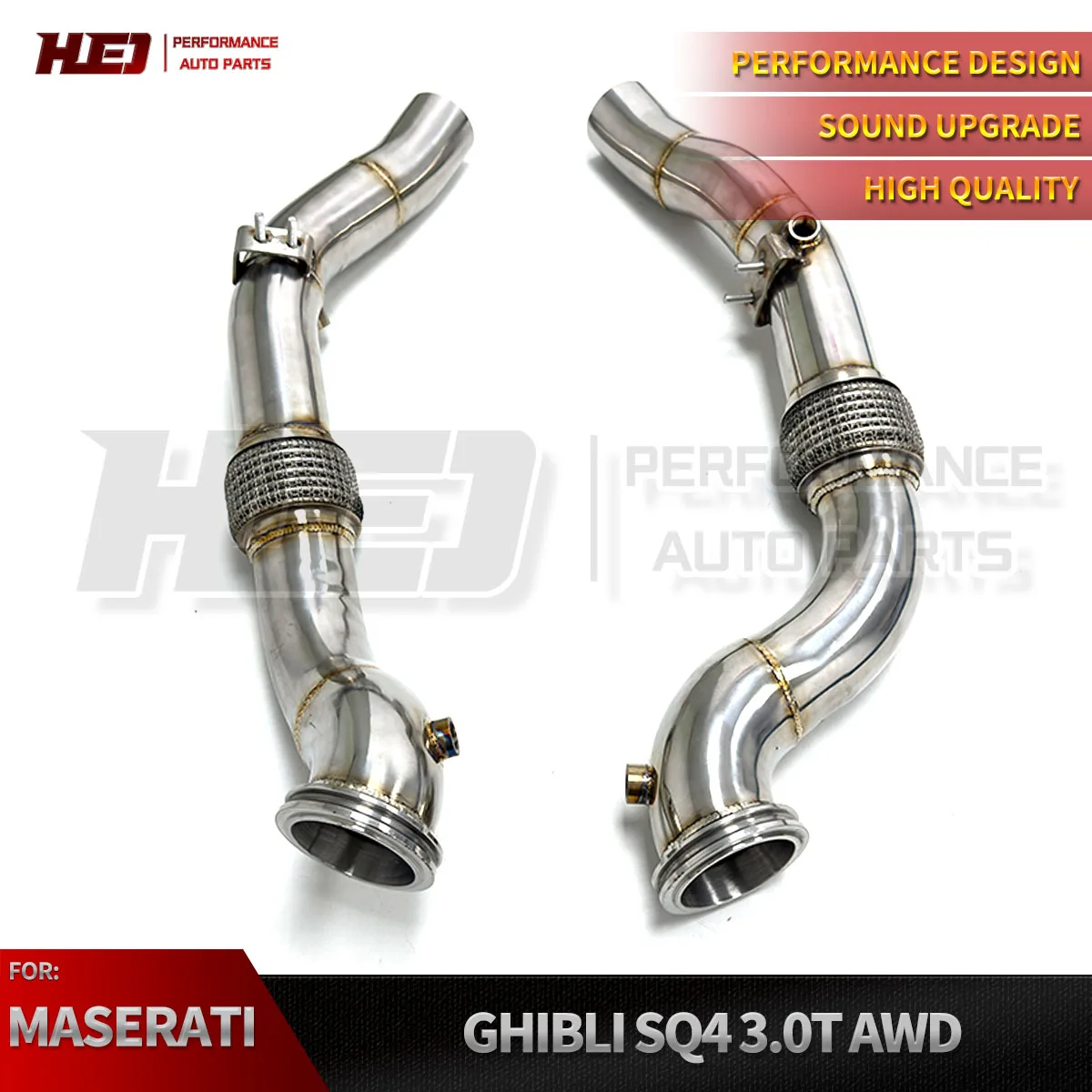 Directly Bolt-on Racing Downpipe for Maserati Ghibli Levante Quattroporte SQ4 3.0T Straight Pipes Downpipes Heat Wrapped
Directly Bolt-on Racing Downpipe for Maserati Ghibli Levante Quattroporte SQ4 3.0T Straight Pipes Downpipes Heat Wrapped