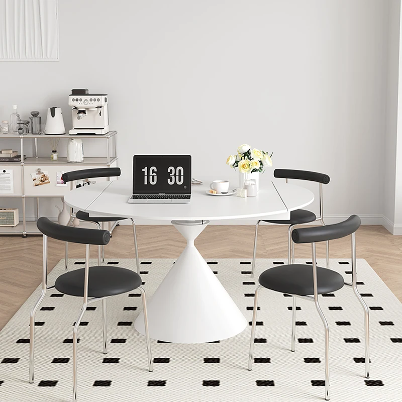&c Auguste August Waltz Pure White French Vintage Cream Style Round Dining Table Telescopic & Rotating Rock Plate for Hotel Use
&c Auguste August Waltz Pure White French Vintage Cream Style Round Dining Table Telescopic & Rotating Rock Plate for Hotel Use