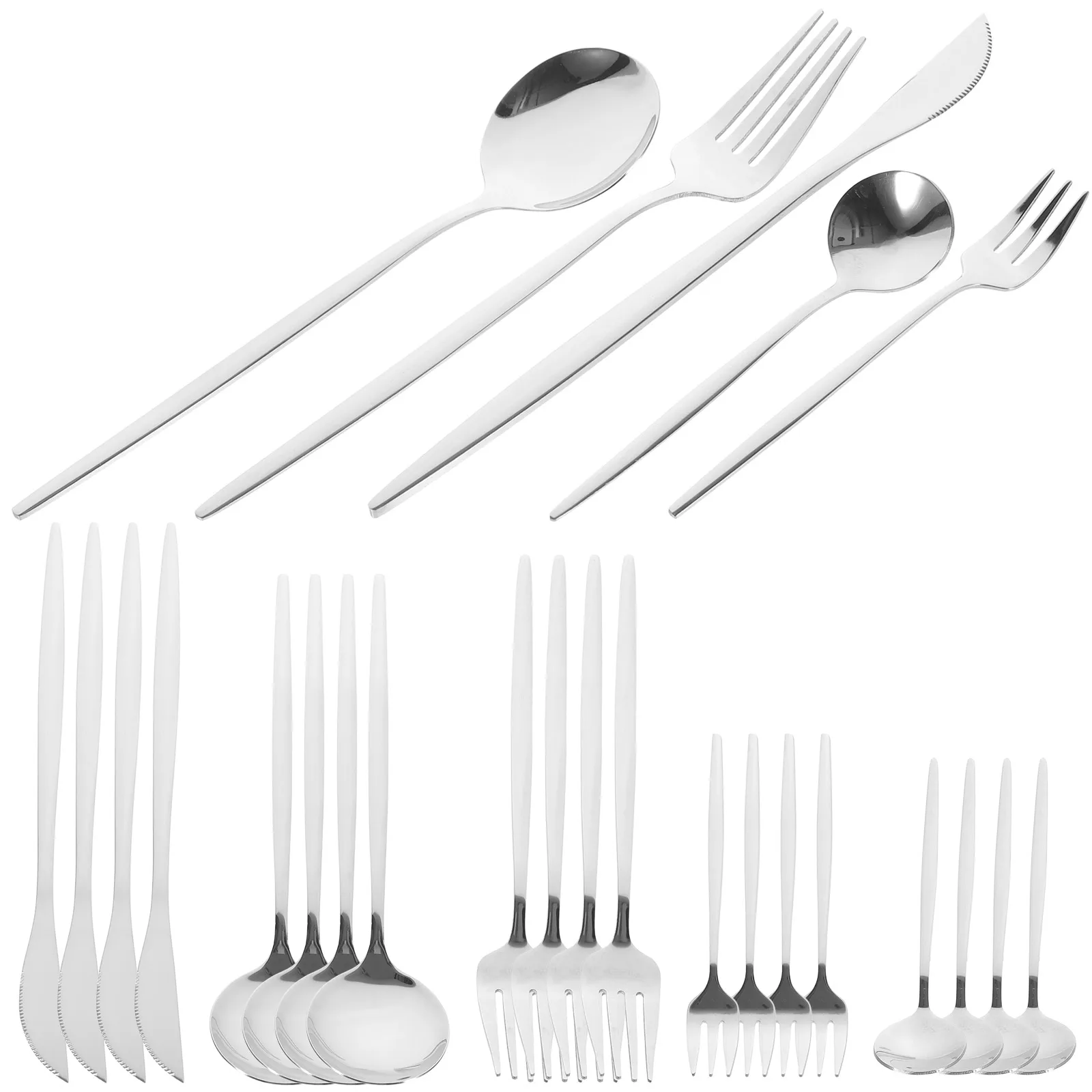 30 Pcs Steel Cutlery Set Dinner Cutlery Dinner Set Spoon Fork Knife Travel Serving Utensils Elegant Design
30 Pcs Steel Cutlery Set Dinner Cutlery Dinner Set Spoon Fork Knife Travel Serving Utensils Elegant Design