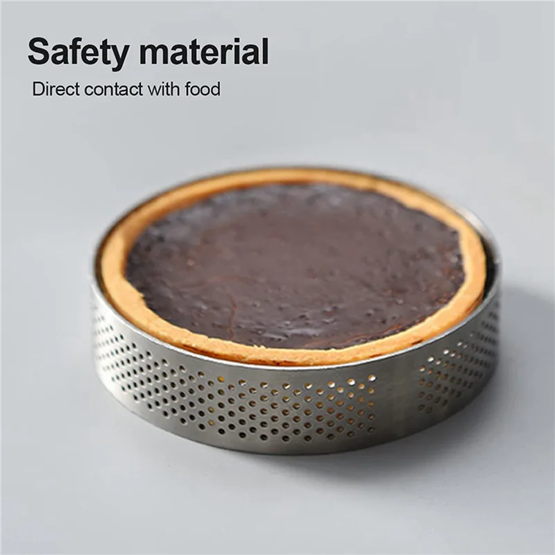 B62B-Cake Ring Molds, 30Pcs Stainless Steel Porous Tart Ring, Perforated Pie Cake Ring Mold, Cake Mousse Ring With Holes 7Cm
B62B-Cake Ring Molds, 30Pcs Stainless Steel Porous Tart Ring, Perforated Pie Cake Ring Mold, Cake Mousse Ring With Holes 7Cm