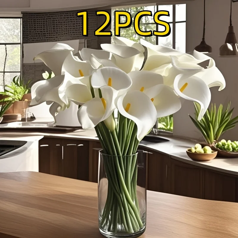 USA Free Shipping 12pcs White Calla Lilies Artificial Flowers, PU Touch, Suitable For Wedding, Home And Office Decoration
USA Free Shipping 12pcs White Calla Lilies Artificial Flowers, PU Touch, Suitable For Wedding, Home And Office Decoration