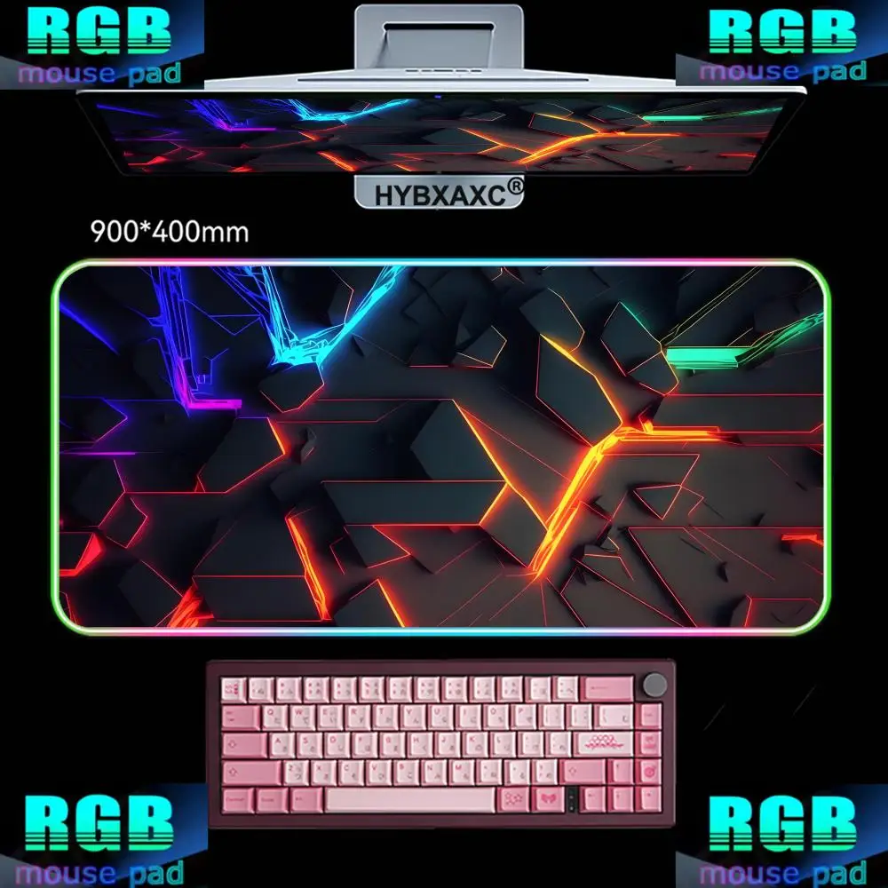 800X400MM HYBXAXC Geometric Pattern Mouse Pad RGB Gaming Mouse Pad Desk Mat HD Gamer Large LED Light XXL
800X400MM HYBXAXC Geometric Pattern Mouse Pad RGB Gaming Mouse Pad Desk Mat HD Gamer Large LED Light XXL