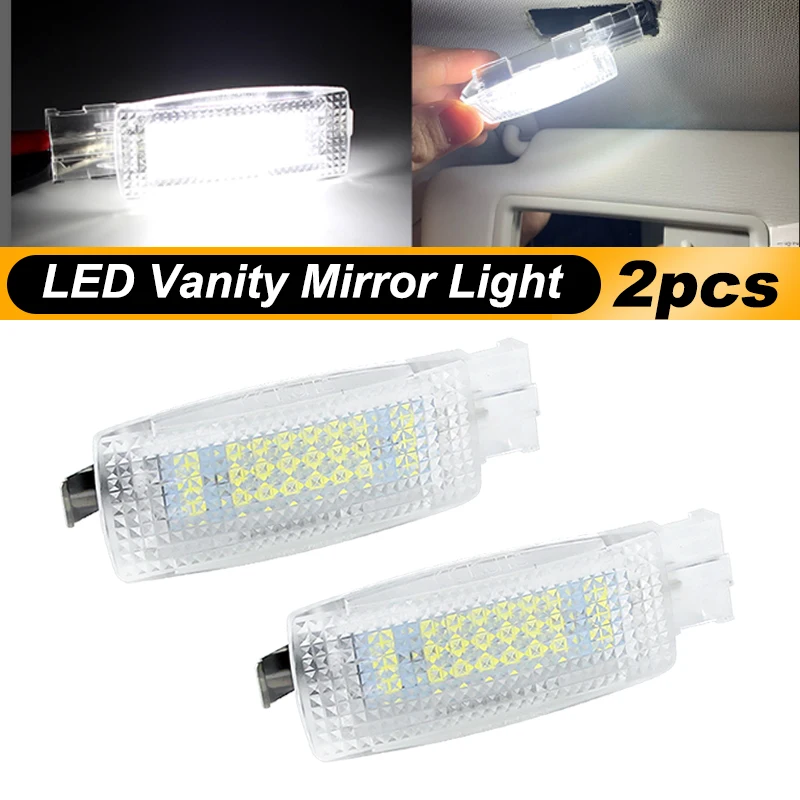 2x For VW Golf MK4 MK5 MK6 Jetta Passat Polo Bora Sharan Scirocco 12V Car Interior Sun Visor Vanity Mirror Lamp LED Light
2x For VW Golf MK4 MK5 MK6 Jetta Passat Polo Bora Sharan Scirocco 12V Car Interior Sun Visor Vanity Mirror Lamp LED Light