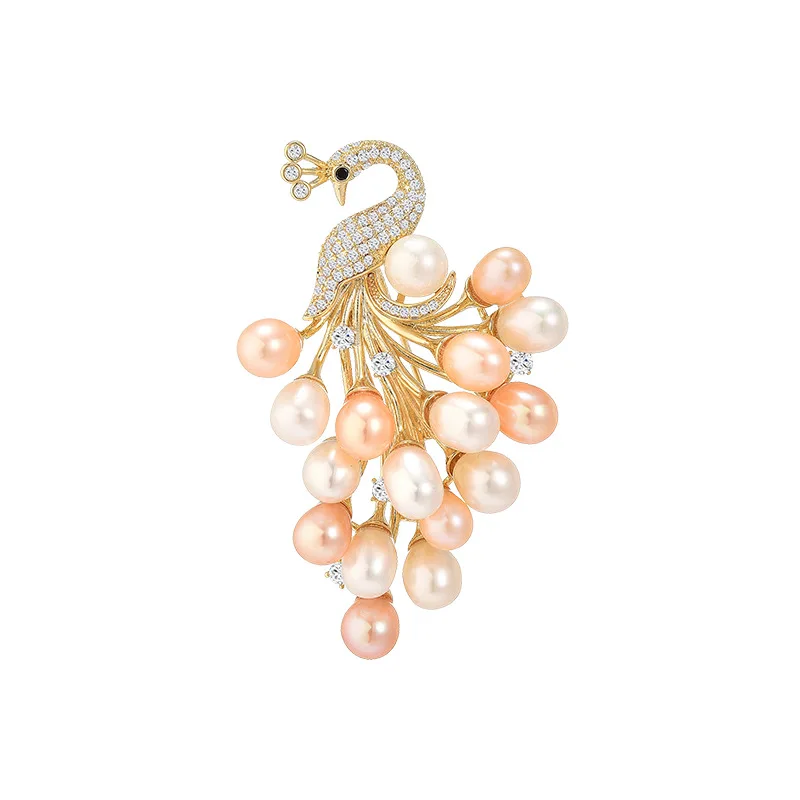 Natural freshwater pearl peacock brooch women's suit jacket coat corsage clothes pin
Natural freshwater pearl peacock brooch women's suit jacket coat corsage clothes pin