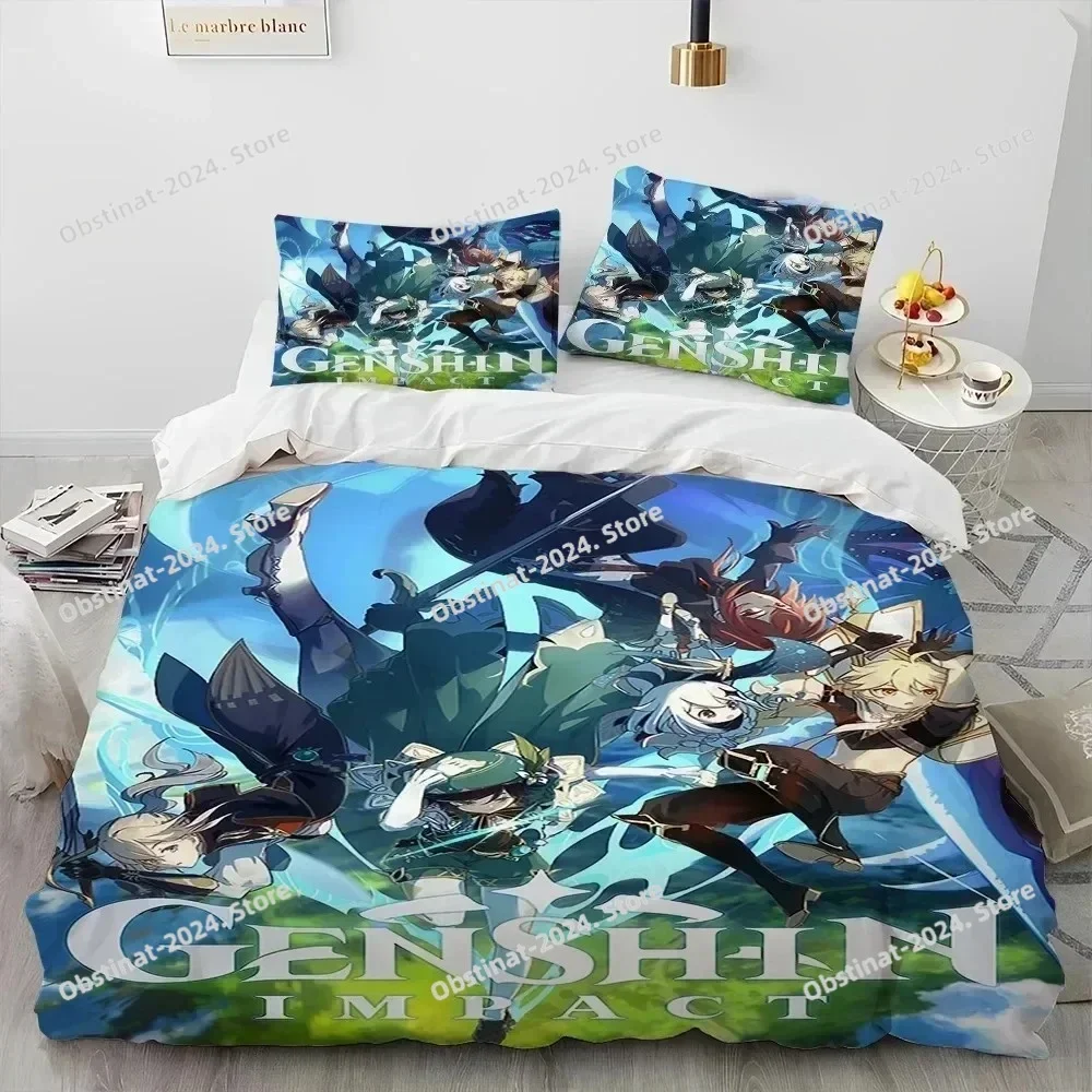 Anime Genshin Impact Game Bedding Set Printed single Comforter Quilt Bed Cover Duvet Cover Pillow Case 3 Pieces Kids Adult Size
Anime Genshin Impact Game Bedding Set Printed single Comforter Quilt Bed Cover Duvet Cover Pillow Case 3 Pieces Kids Adult Size