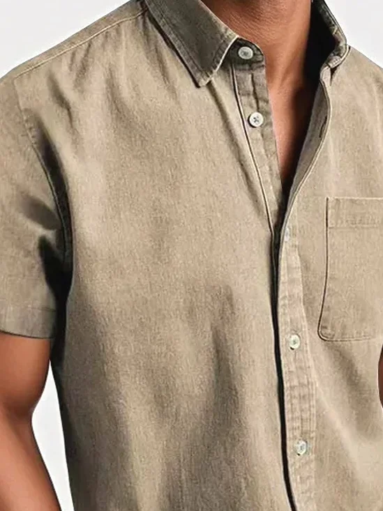 Slim Fit Cotton Linen Shirt Men's Single Pocket Short Sleeve Sport Open Cardigan Thin Linen Breathable Pleated Cloth Shirt
Slim Fit Cotton Linen Shirt Men's Single Pocket Short Sleeve Sport Open Cardigan Thin Linen Breathable Pleated Cloth Shirt