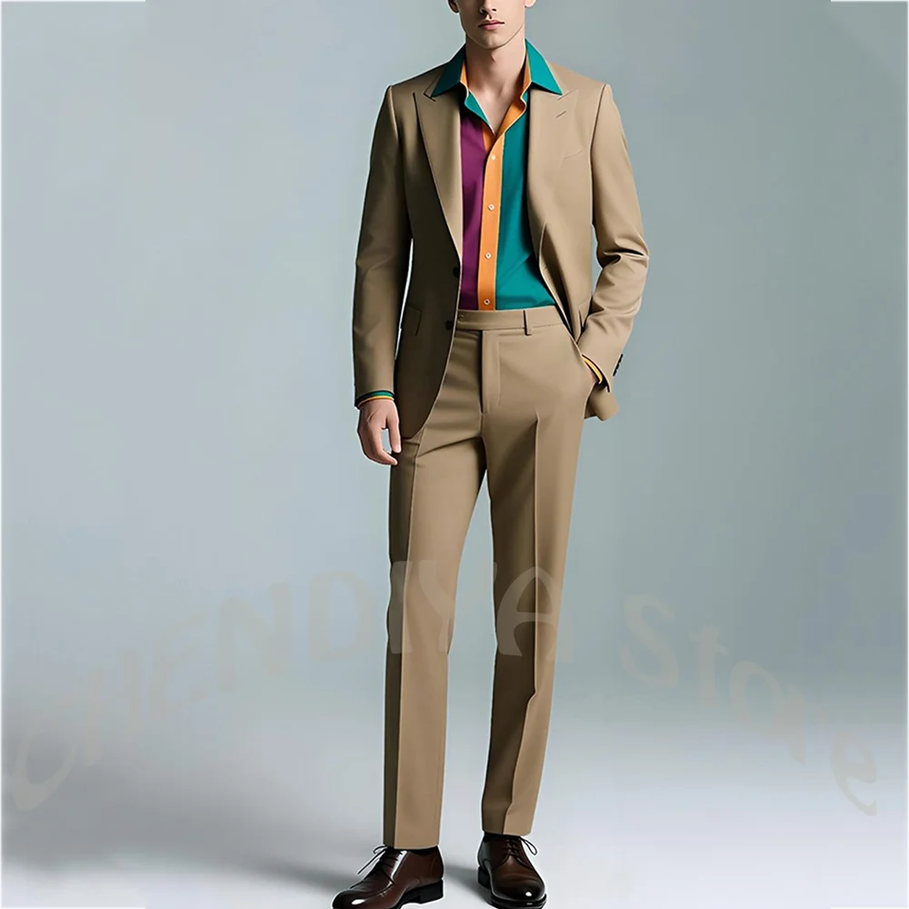 Formal Occasion Men Suit Single Breasted Peak Lapel Slim Fit High End Handsome Business Daily Party Wedding Set Two Piece
Formal Occasion Men Suit Single Breasted Peak Lapel Slim Fit High End Handsome Business Daily Party Wedding Set Two Piece