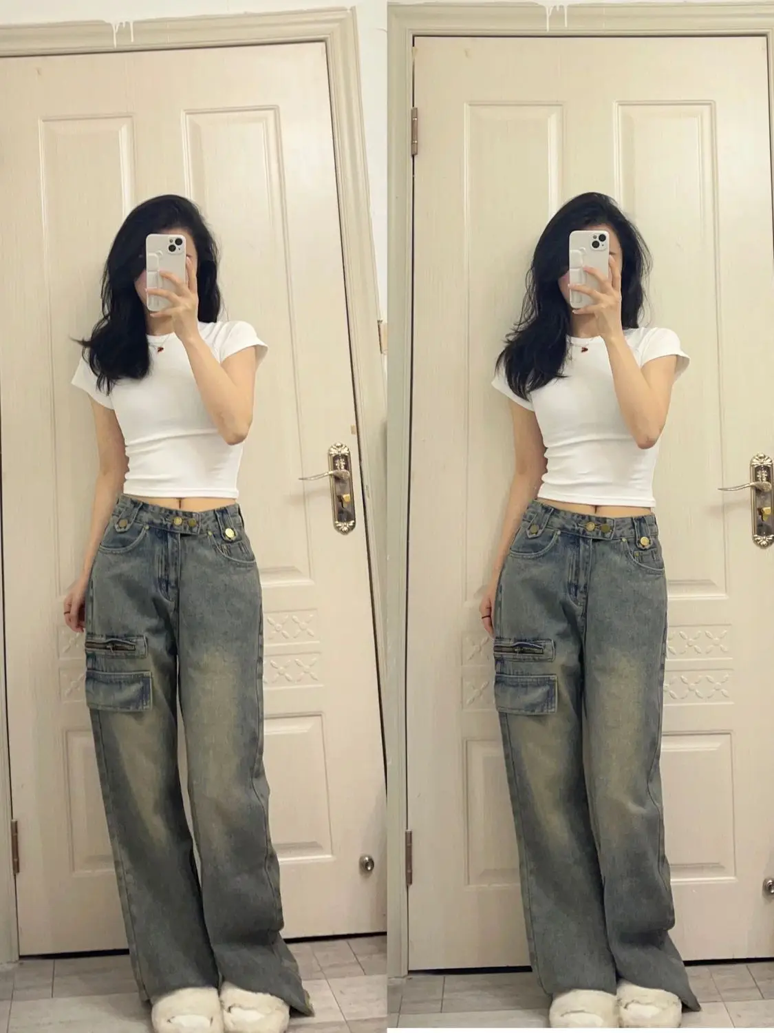 Cargo Jeans Woman Holiday Vacation Travel Beach Female Denim Fashion Comfortable Light Thin Breathable Cool Fresh Air Summer
Cargo Jeans Woman Holiday Vacation Travel Beach Female Denim Fashion Comfortable Light Thin Breathable Cool Fresh Air Summer