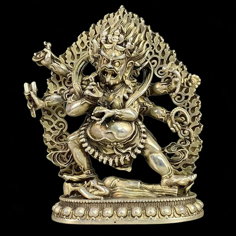 Antique White Copper Tibetan Six-armed Buddha Creative Home Garden Living Room Entrance Ornaments Miniature Statue Crafts Gifts
Antique White Copper Tibetan Six-armed Buddha Creative Home Garden Living Room Entrance Ornaments Miniature Statue Crafts Gifts