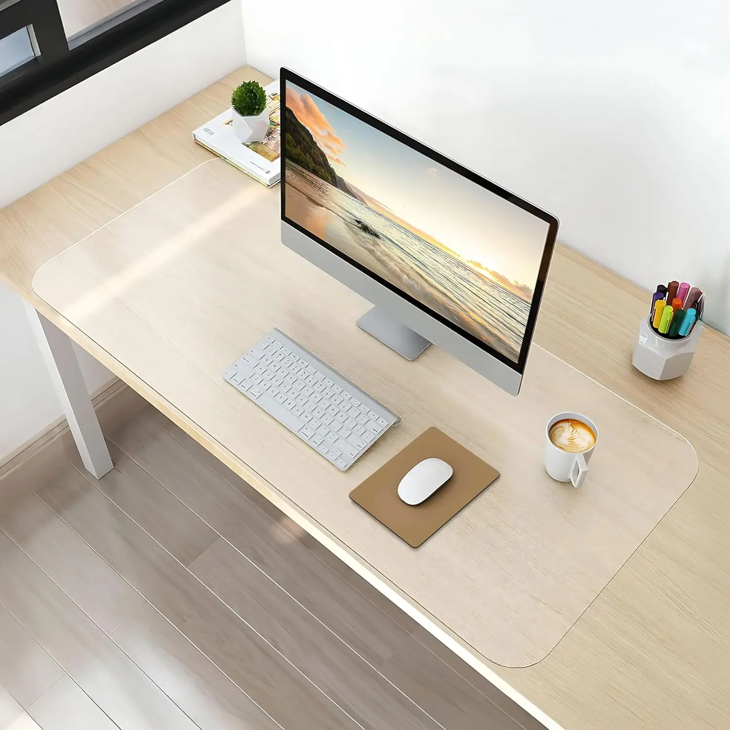 Frosted Clear Desk Mat 31.5x15.7in PVC Desktop Protector with Round Edge for Home Office Writing
Frosted Clear Desk Mat 31.5x15.7in PVC Desktop Protector with Round Edge for Home Office Writing