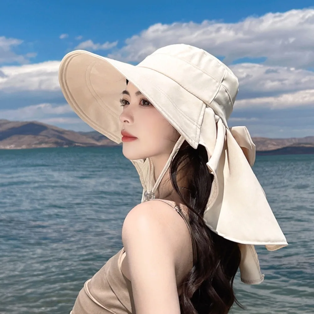 Big Bowknot Sunshade Bucket Hat with Shawl with Ponytail Hole Bow Sun Hat UPF 50+ Foldable Aiti UV Fishman Hat Beach
Big Bowknot Sunshade Bucket Hat with Shawl with Ponytail Hole Bow Sun Hat UPF 50+ Foldable Aiti UV Fishman Hat Beach