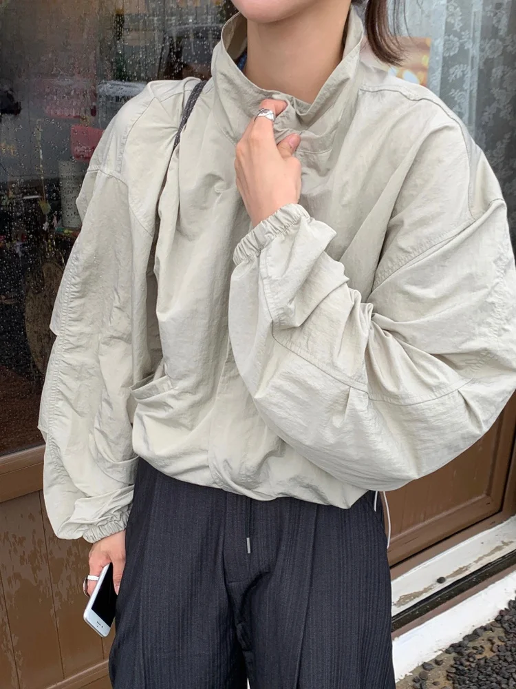Loose Fit Korean Sle Hoodie Jaet Women's Casual Stand Collar Dstring Design Double ket Top Trendy Autumn New Arrival
Loose Fit Korean Sle Hoodie Jaet Women's Casual Stand Collar Dstring Design Double ket Top Trendy Autumn New Arrival