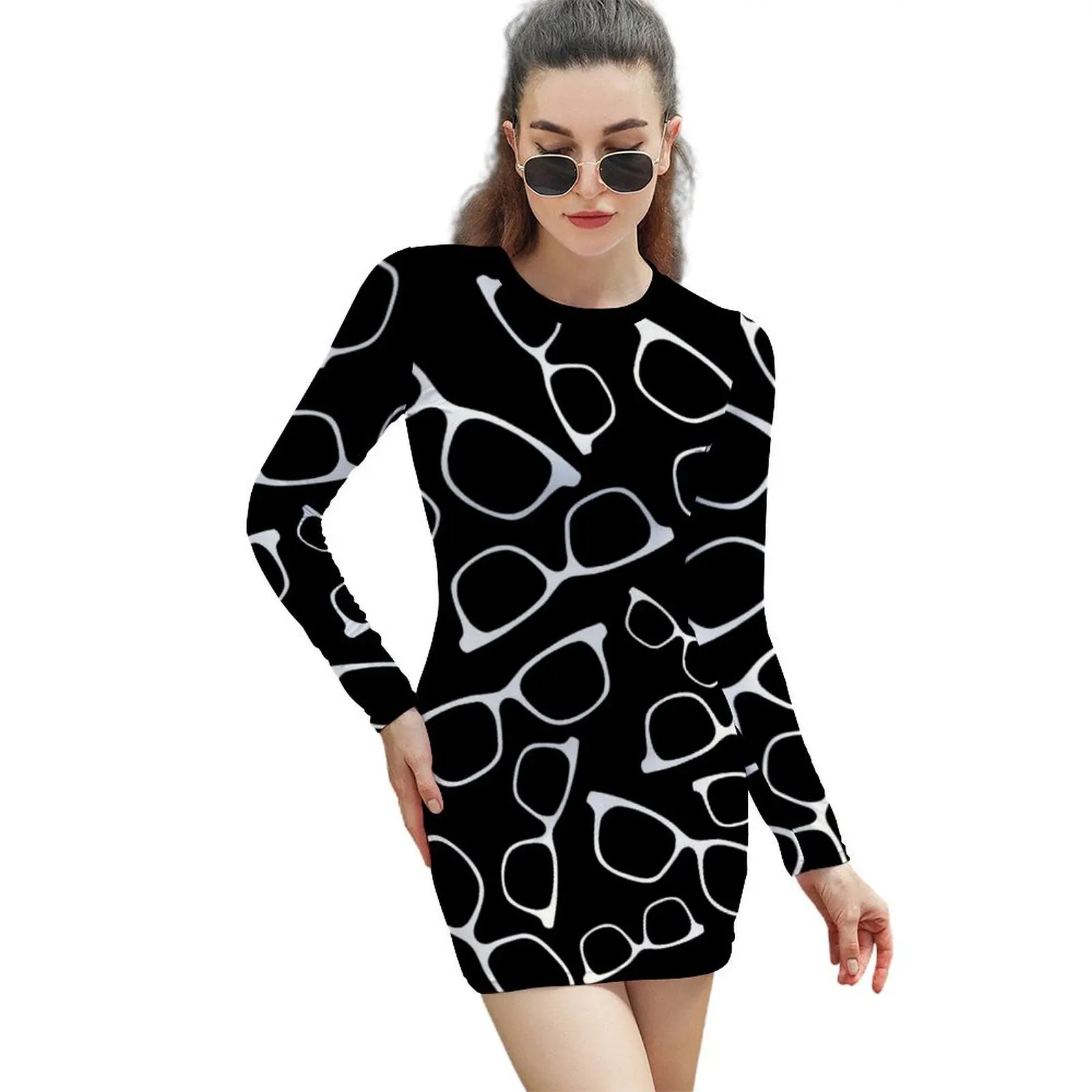 Glasses Pattern Long-Sleeved Sheath Dress summer dresses women 2024 dresses for women
Glasses Pattern Long-Sleeved Sheath Dress summer dresses women 2024 dresses for women