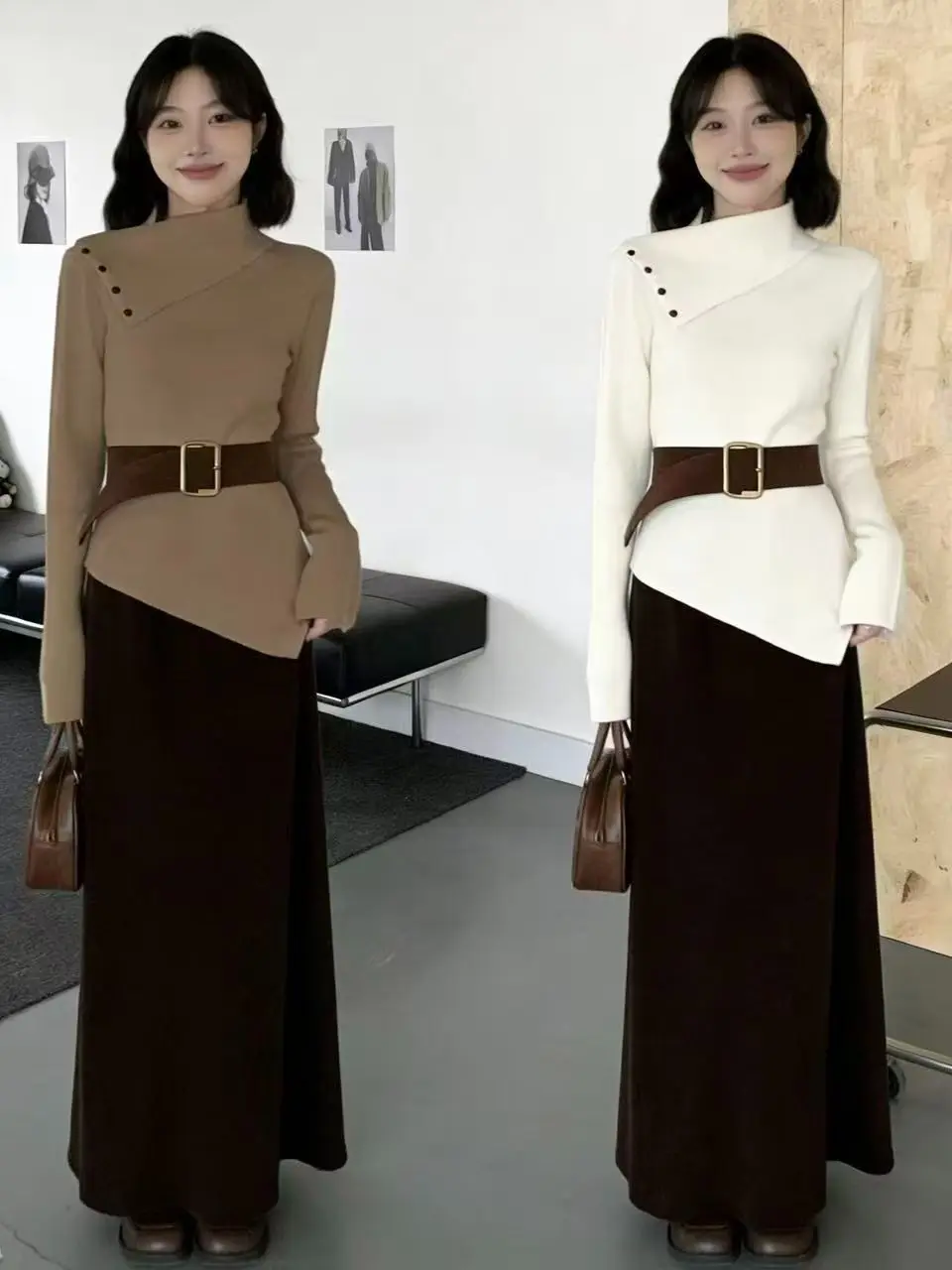 Elegant Fashionable Women's Autumn Winter Slim Fit Asymmetrical Top Skirt Set High Waist Long Sleeve Color Ensemble
Elegant Fashionable Women's Autumn Winter Slim Fit Asymmetrical Top Skirt Set High Waist Long Sleeve Color Ensemble