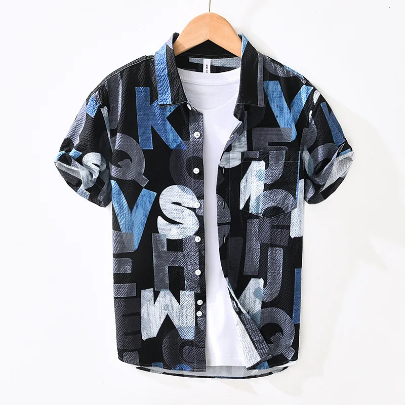 Summer Casual Letter Print ort Sve Bubble irt Men's Loose Fit Polyester Fiber Breathable Moisture ng irt
Summer Casual Letter Print ort Sve Bubble irt Men's Loose Fit Polyester Fiber Breathable Moisture ng irt