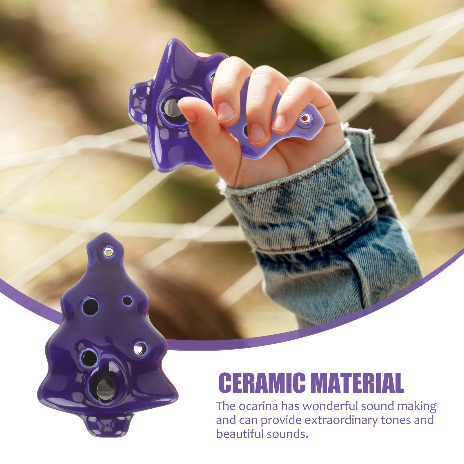 Beginner Ocarina 6-Hole Christmas Tree Shape Portable Ceramic Ocarina Instrument Beginners Practice Beginner Wind Instrument
Beginner Ocarina 6-Hole Christmas Tree Shape Portable Ceramic Ocarina Instrument Beginners Practice Beginner Wind Instrument