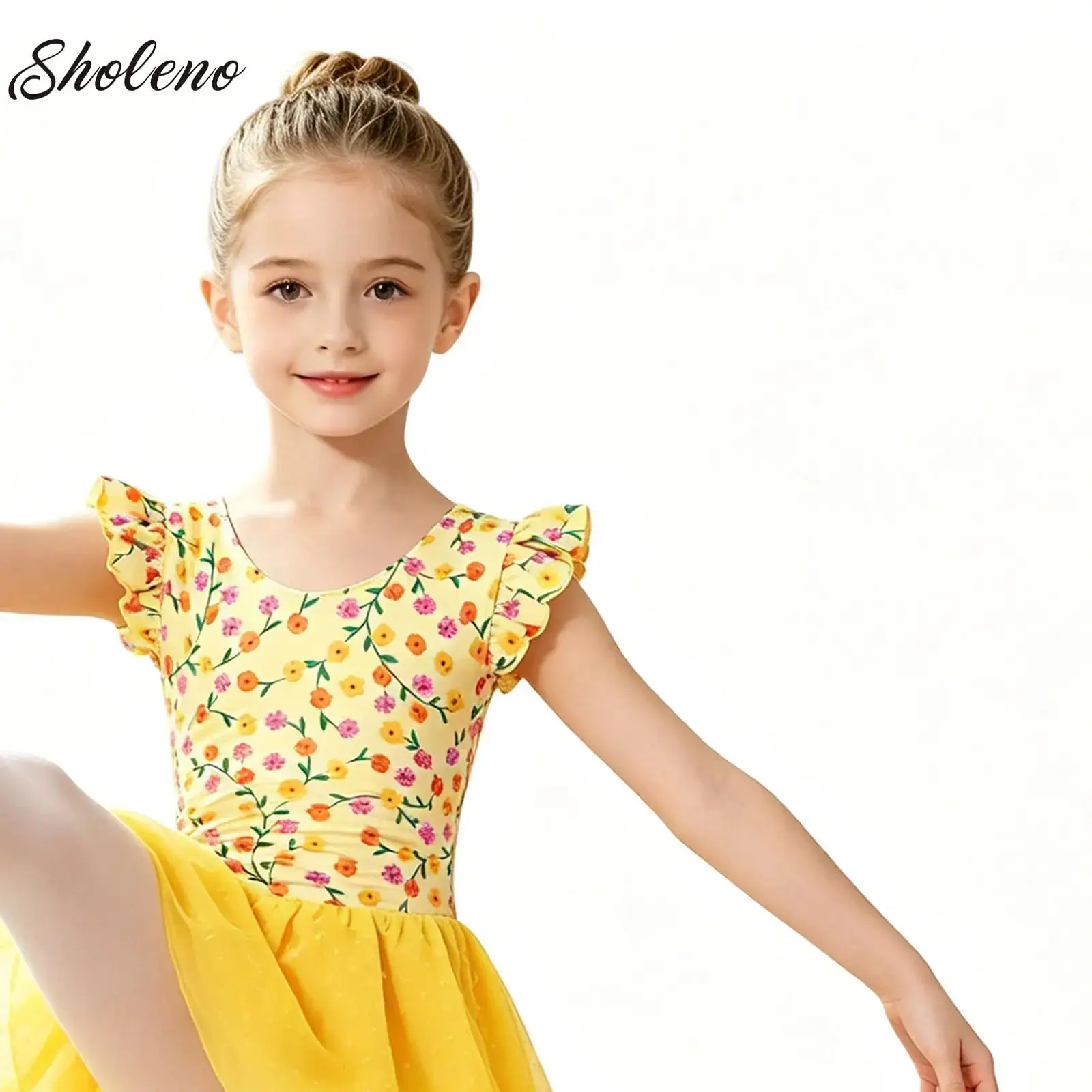 Girls Dance Tutu Leotard Dress for Ballet Ruffled Sleeve Floral Print Dance Dress Class Practice Exam Costume Ballerina Outfits
Girls Dance Tutu Leotard Dress for Ballet Ruffled Sleeve Floral Print Dance Dress Class Practice Exam Costume Ballerina Outfits