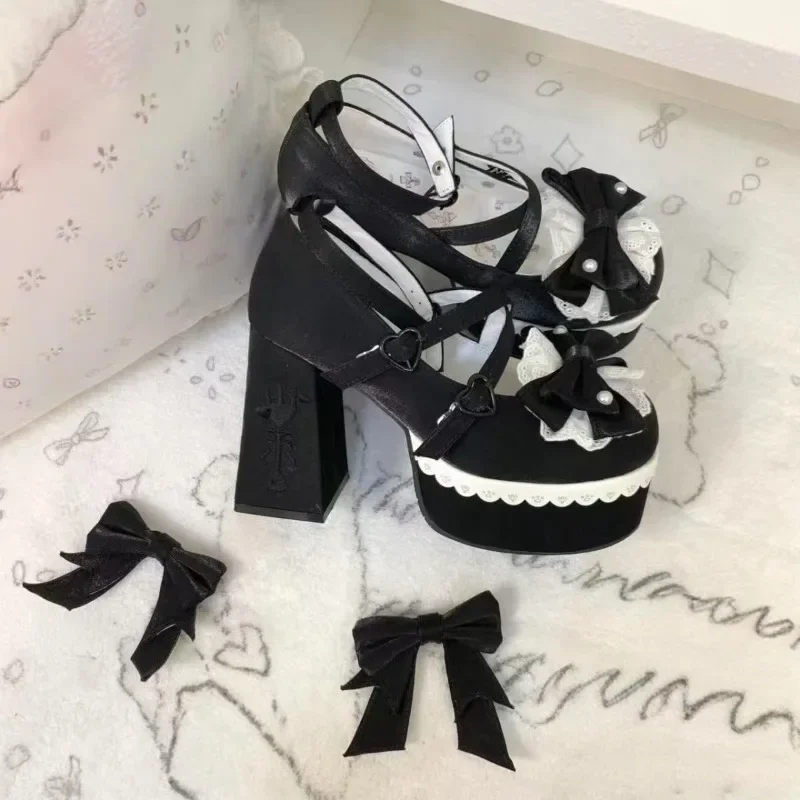 Женские туфли на высоком каблуке с бантом в стиле Лолиты, 2022, высокое качество, грубый каблук, круглая голова, платье Мэри Джейн с пряжкой и бантом, вечерние женские туфли на высоком каблуке
Женские туфли на высоком каблуке с бантом в стиле Лолиты, 2022, высокое качество, грубый каблук, круглая голова, платье Мэри Джейн с пряжкой и бантом, вечерние женские туфли на высоком каблуке