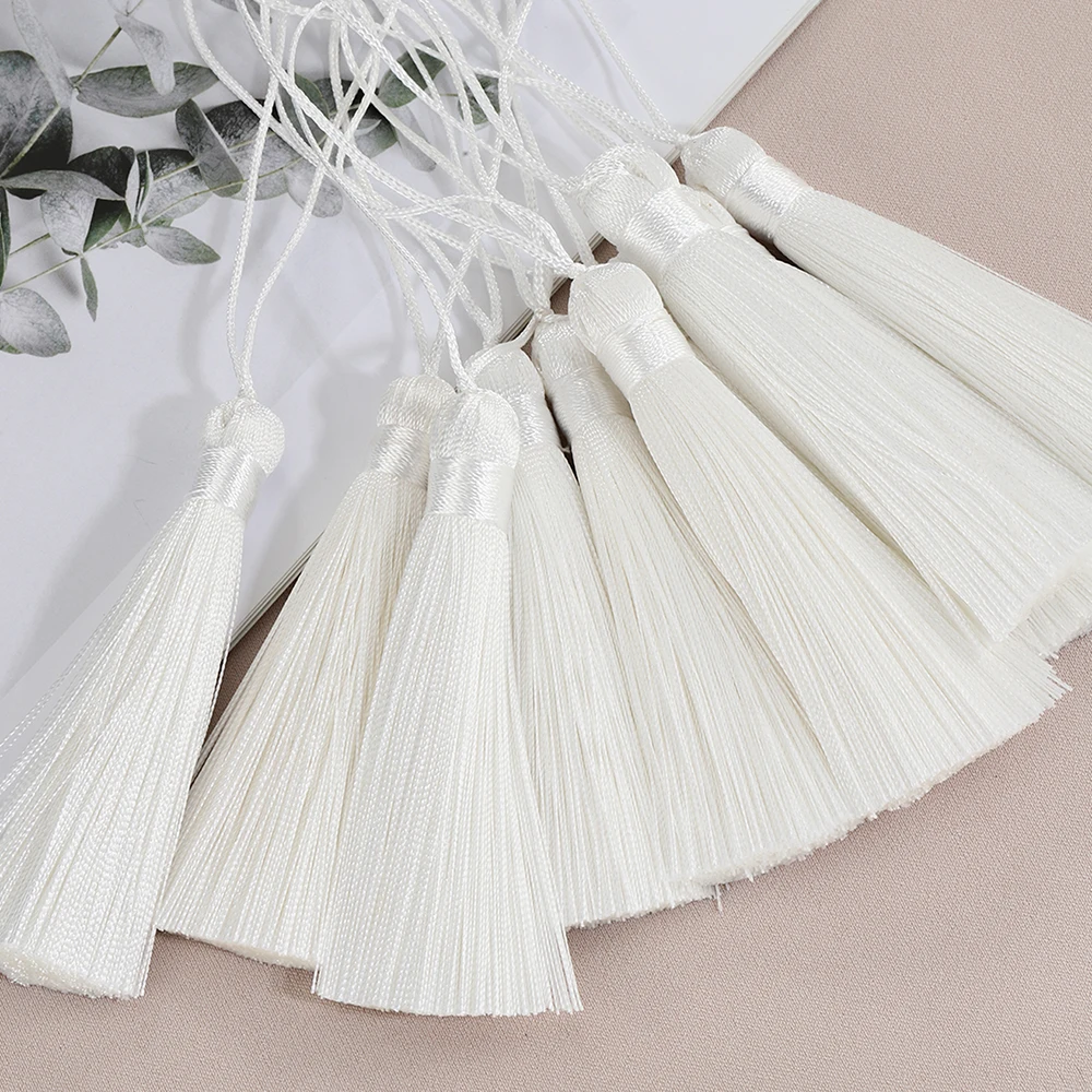 10pcs White Black Tassel Earrings 8cm Polyester Brush Satin Charms Pendants for Jewelry Making DIY Handmade Wholesale
10pcs White Black Tassel Earrings 8cm Polyester Brush Satin Charms Pendants for Jewelry Making DIY Handmade Wholesale