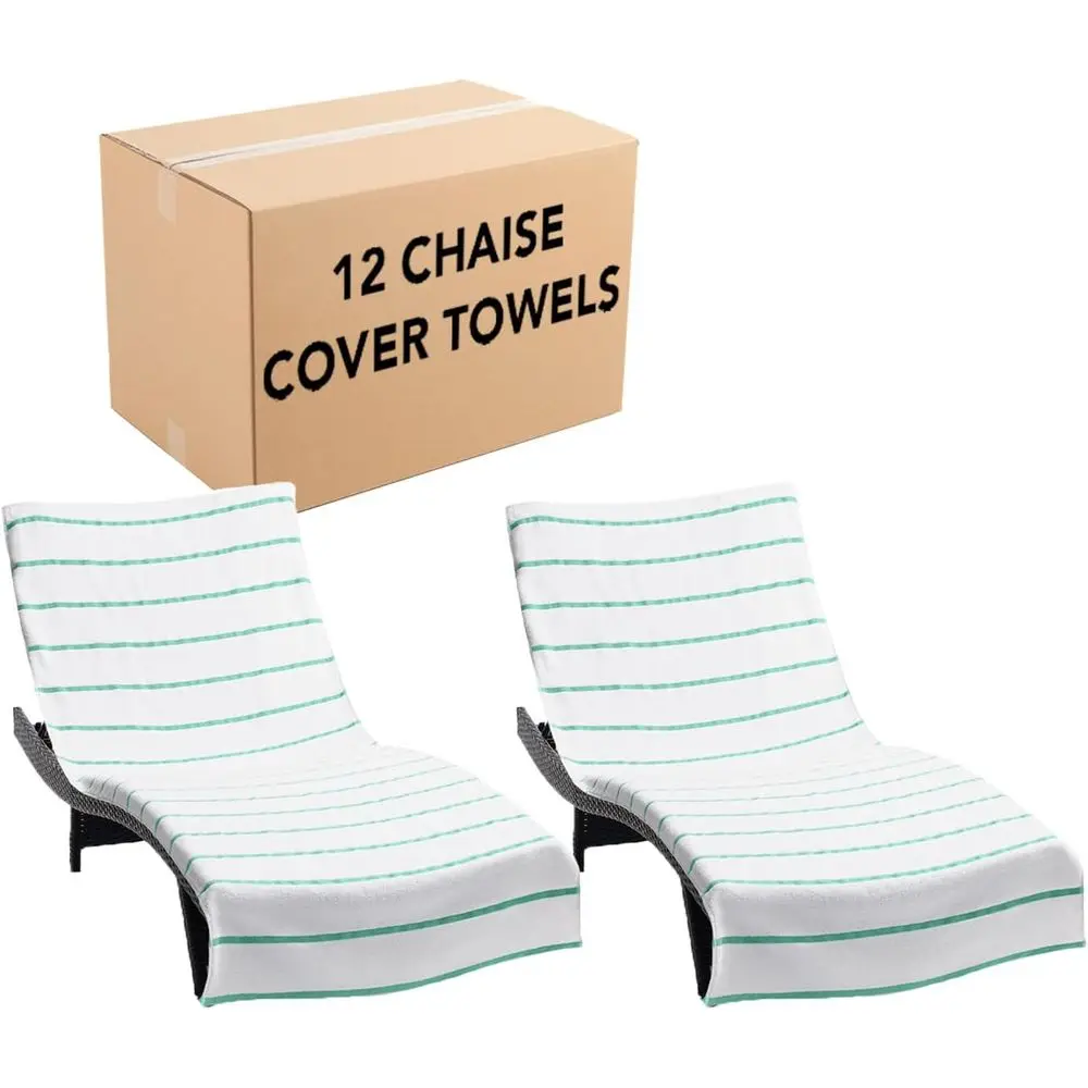 Cabana Striped Cotton Chair Cover - Outdoor Beach Pool Lounge Towel, 30x85 inches, White/Green
Cabana Striped Cotton Chair Cover - Outdoor Beach Pool Lounge Towel, 30x85 inches, White/Green