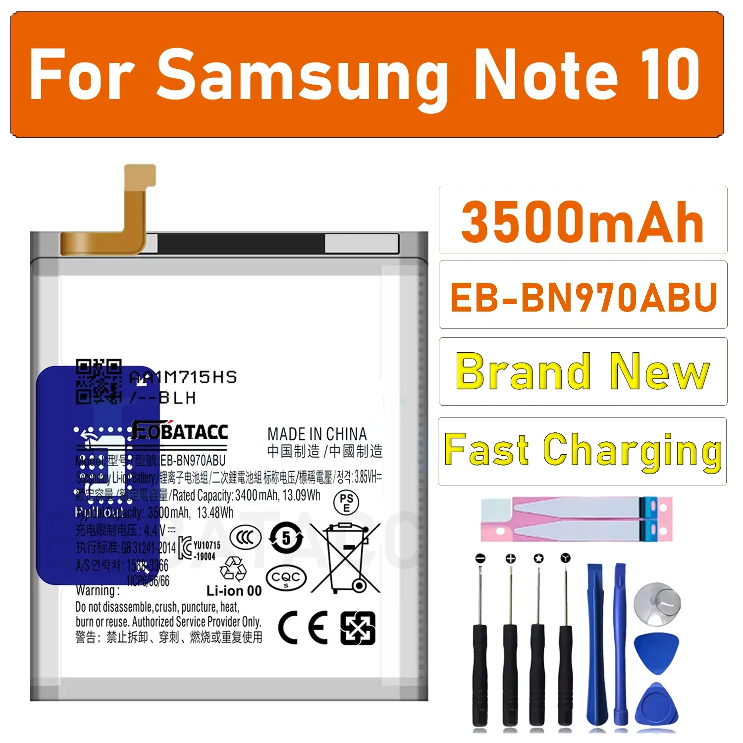 For samsung EB-BN970ABU Replacement 3500mAh Battery For samsung Galaxy Note 10 Batteries
For samsung EB-BN970ABU Replacement 3500mAh Battery For samsung Galaxy Note 10 Batteries