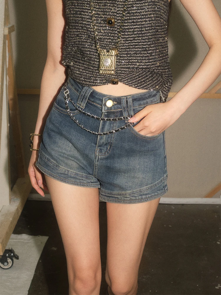 High Waist Slimming ort Jeans Deep Blue Women's Summer Faionable Olivia Duo Retro Denim orts Breathable Comfortable
High Waist Slimming ort Jeans Deep Blue Women's Summer Faionable Olivia Duo Retro Denim orts Breathable Comfortable