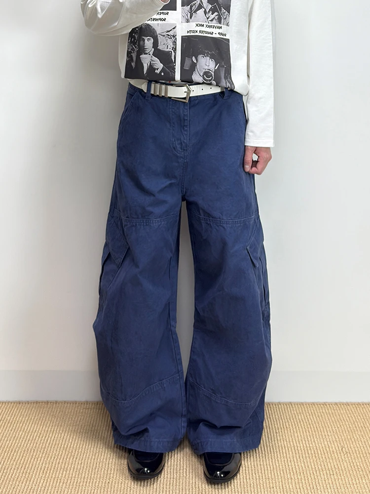 Retro American High Street Workwear Pants Men's Loose Fit Jeans Blue Casual Trousers Enzyme Wash Autumn Season Style
Retro American High Street Workwear Pants Men's Loose Fit Jeans Blue Casual Trousers Enzyme Wash Autumn Season Style