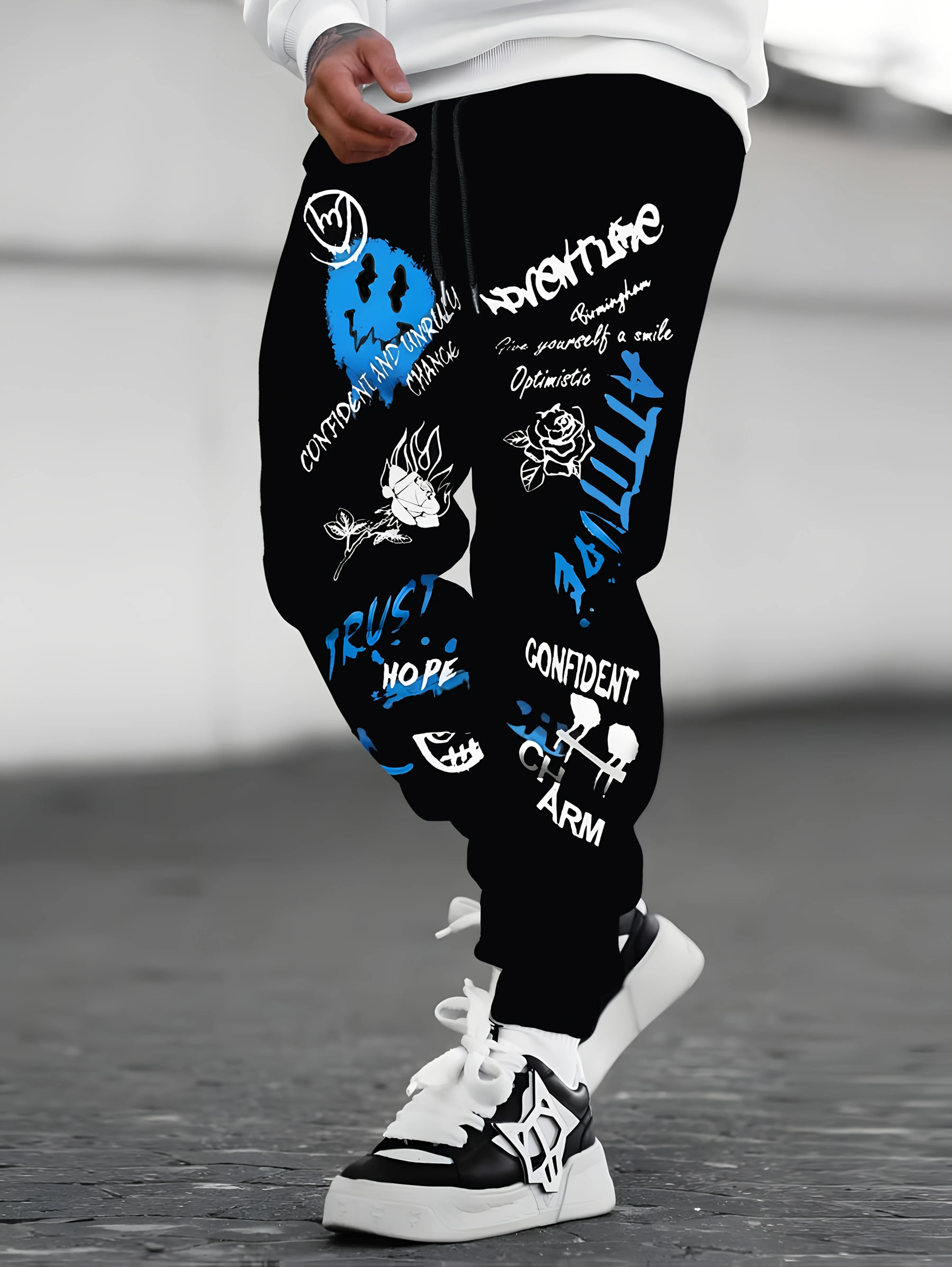 3D graffiti printed outdoor street hip-hop men's trousers for the 2025 autumn collection
3D graffiti printed outdoor street hip-hop men's trousers for the 2025 autumn collection