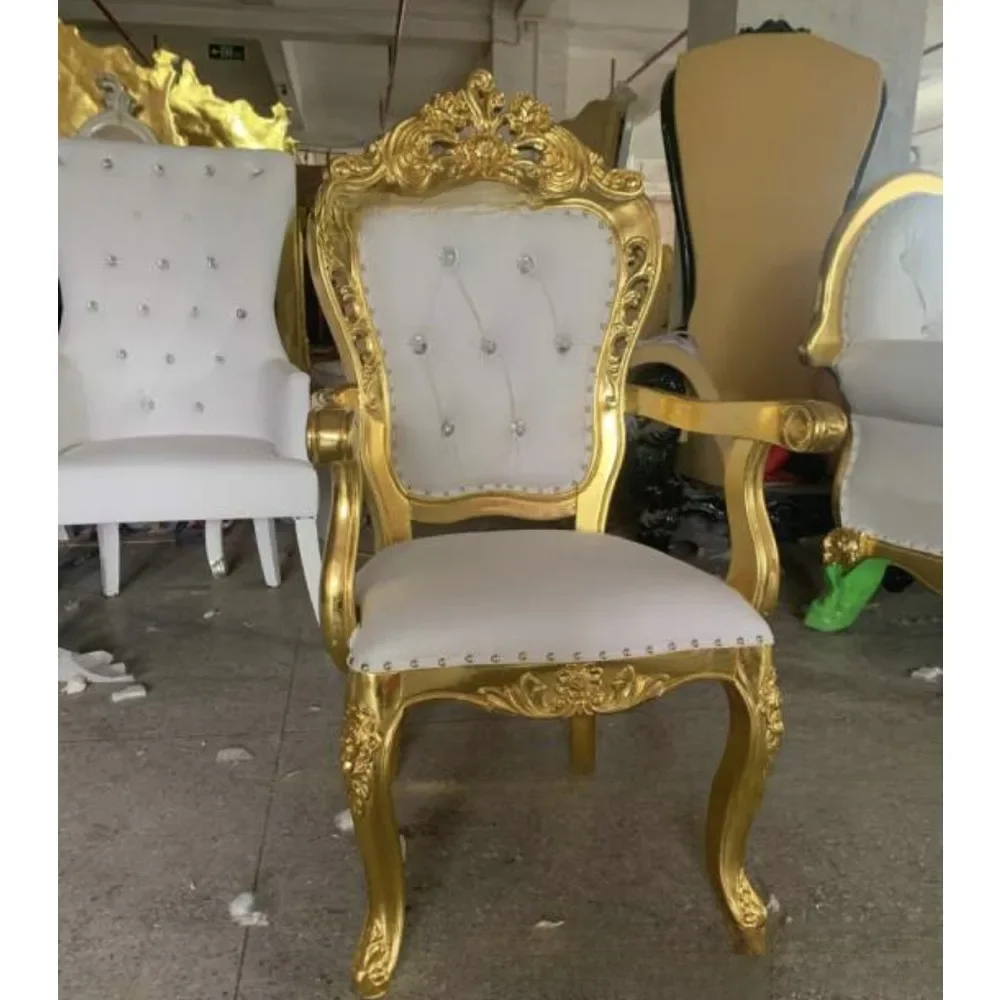 Hanbo European style arm white solid wood dining chair American style boss office
Hanbo European style arm white solid wood dining chair American style boss office